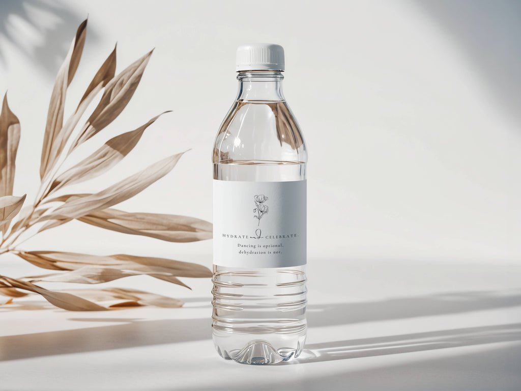 Alba Serenity Water Bottle Label Template