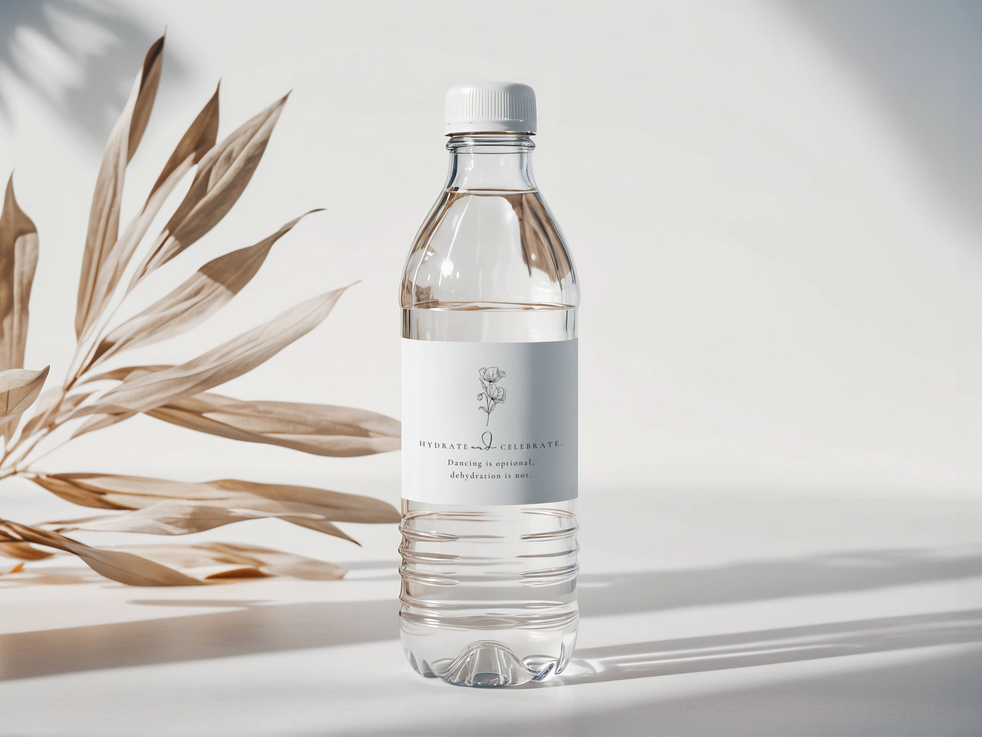 Alba Serenity Water Bottle Label Template