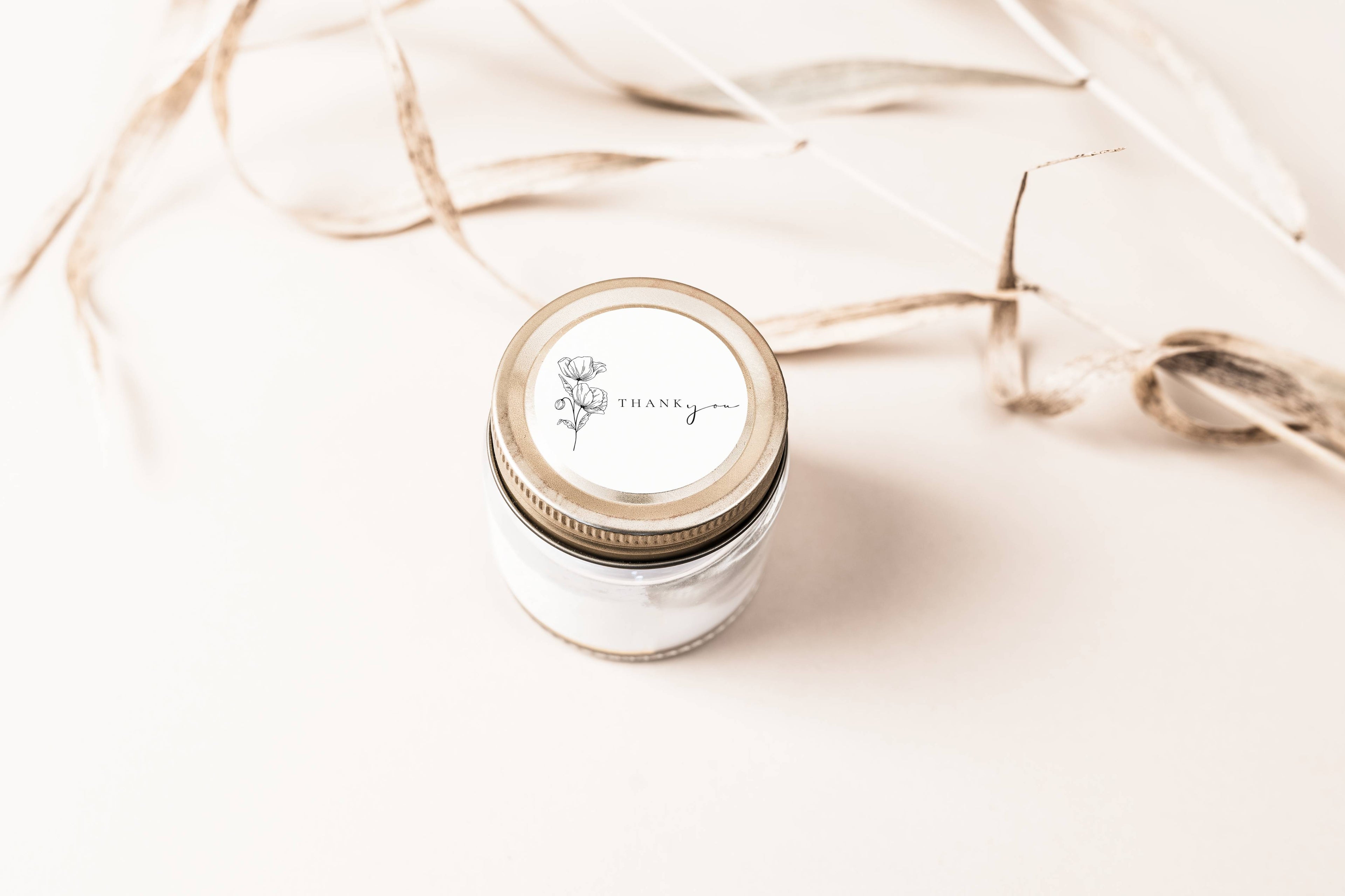 Alba Serenity Wedding Favors Sticker Template