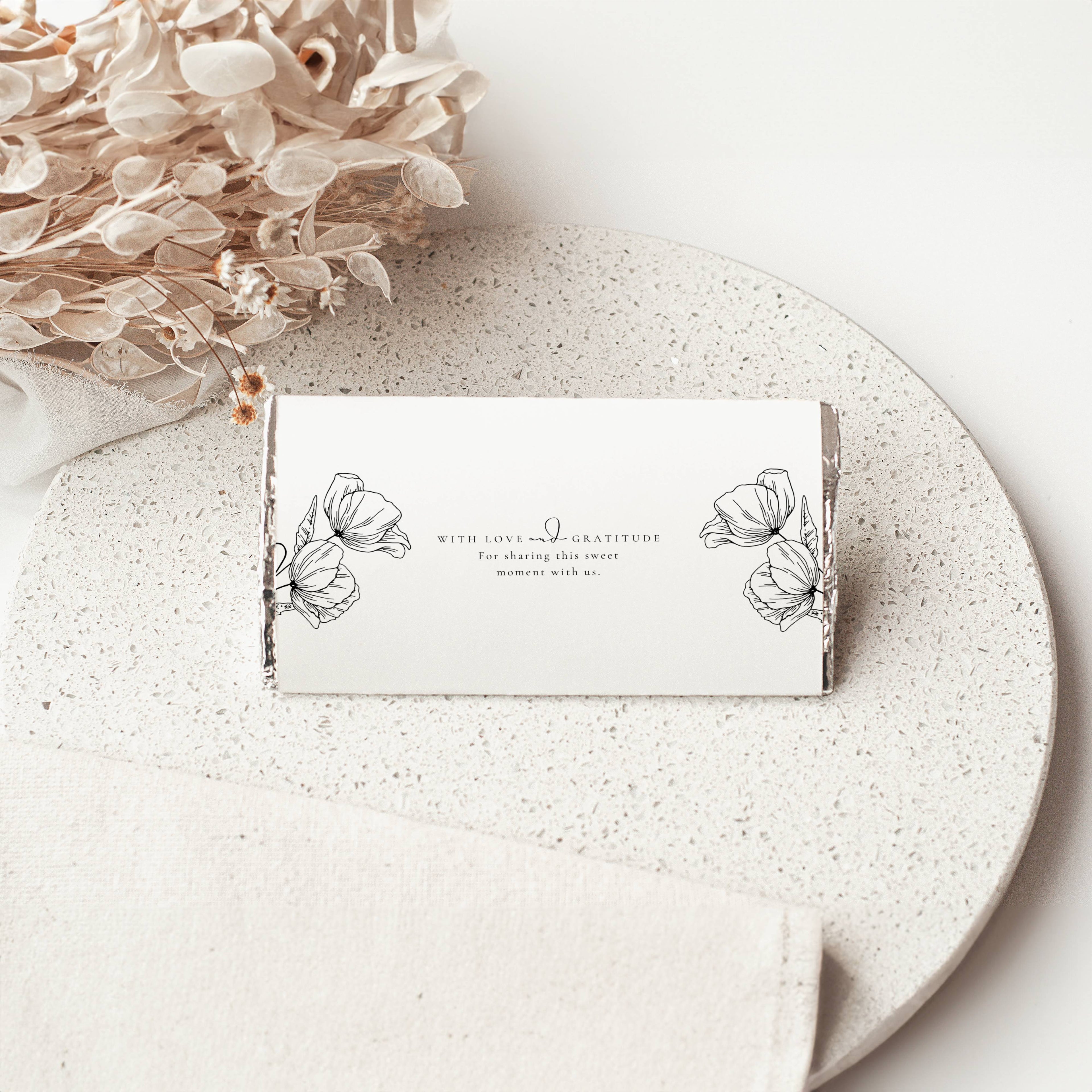 Alba Serenity Chocolate Bar Wrapper Template
