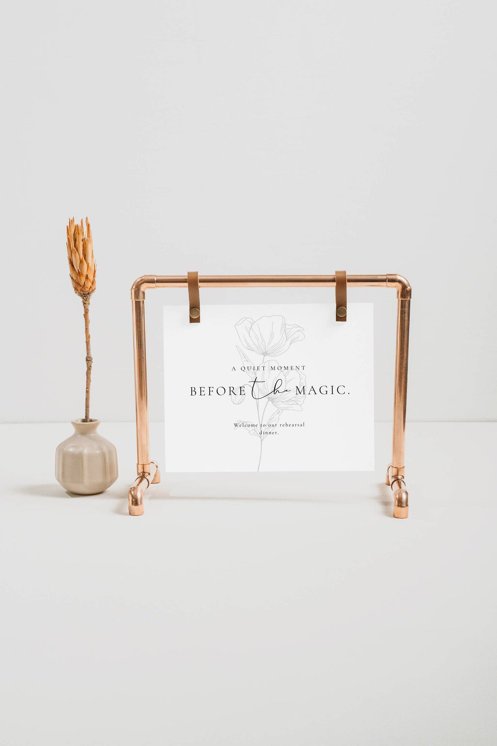 Alba Serenity Wedding Rehearsal Dinner Sign Template