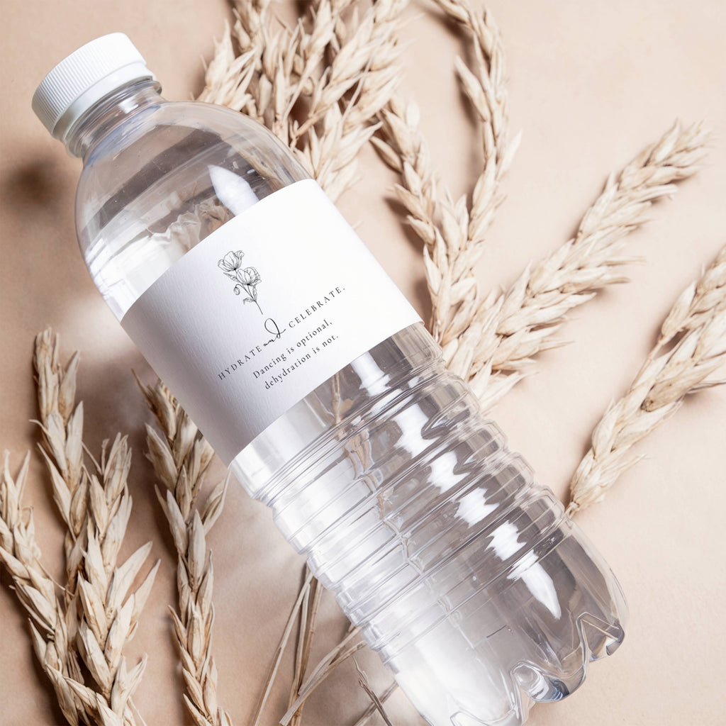 Alba Serenity Water Bottle Label Template