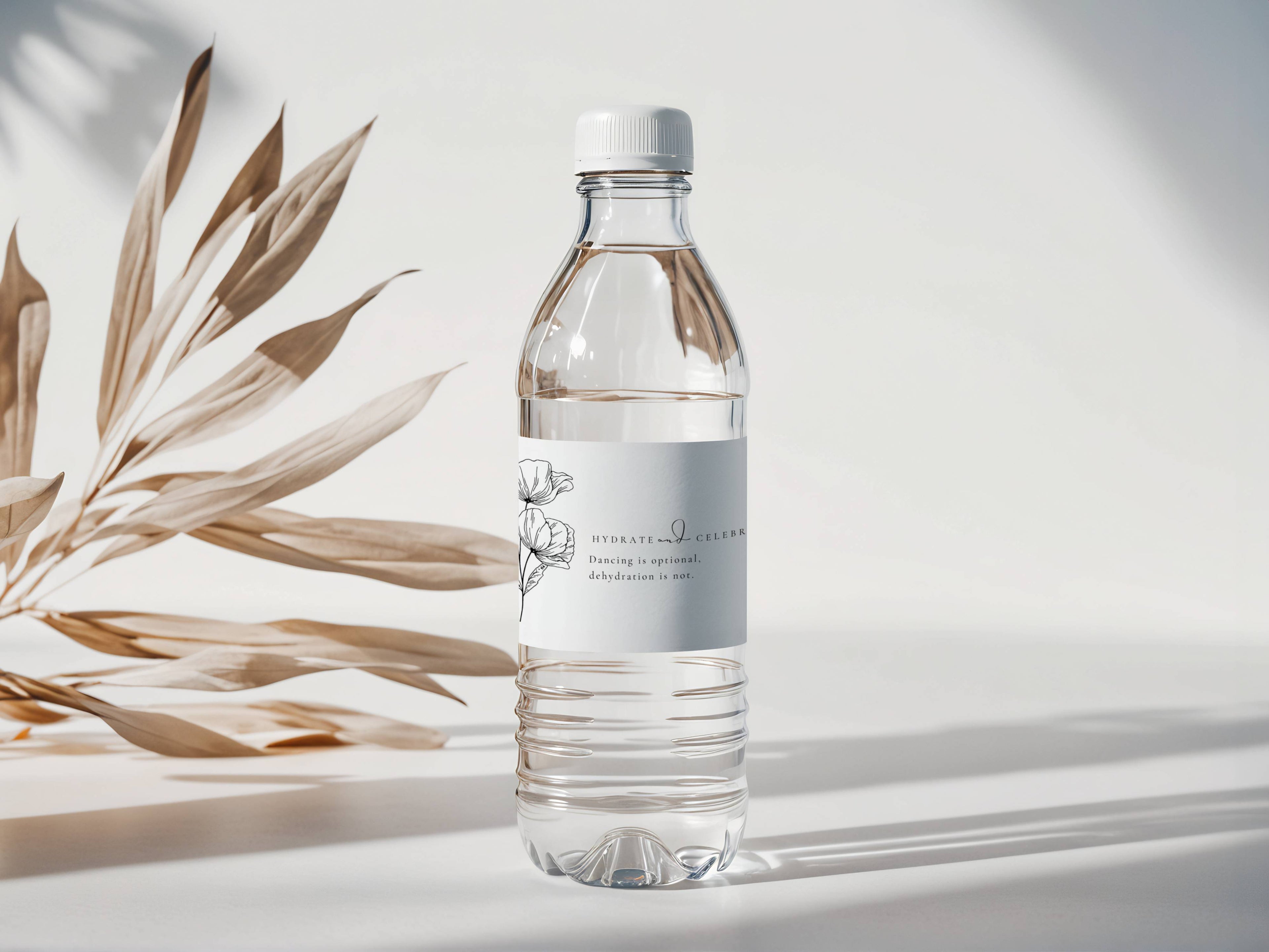 Alba Serenity Water Bottle Label Template