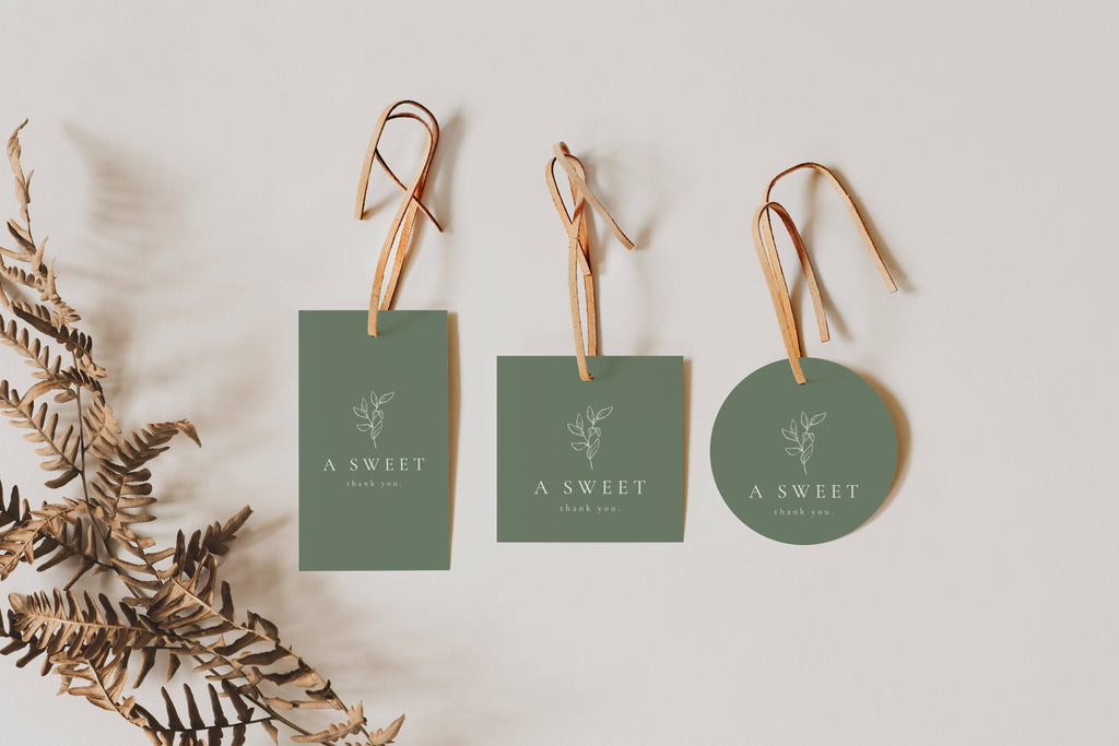 Oliva Essence Wedding Favor Sticker Template