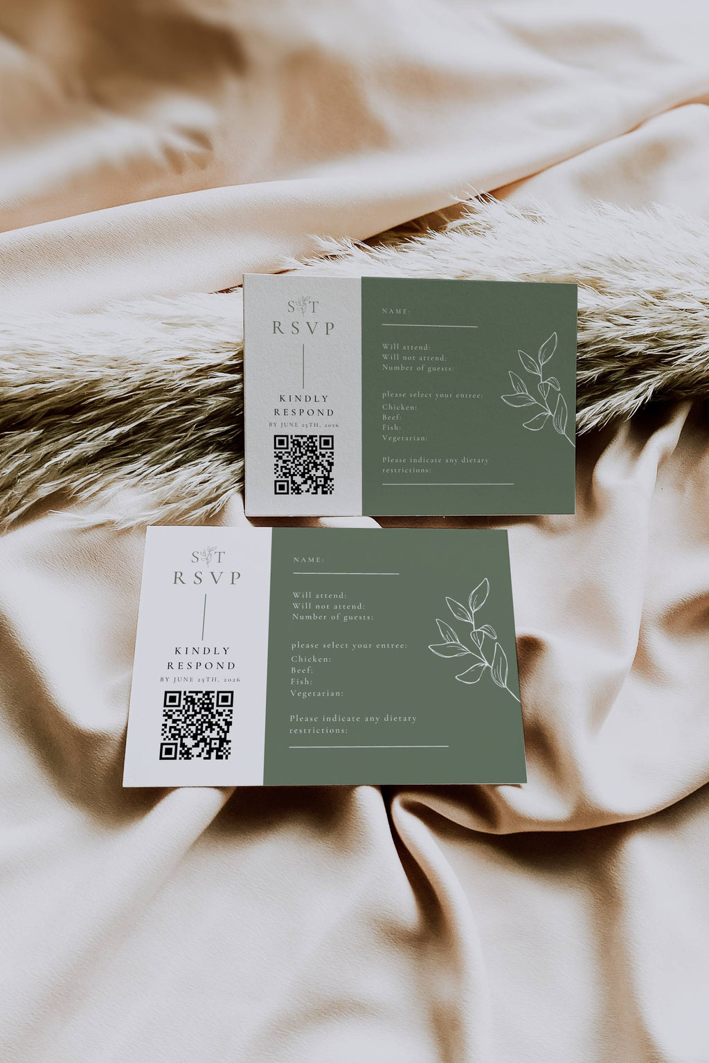 Oliva Essence RSVP Card Template