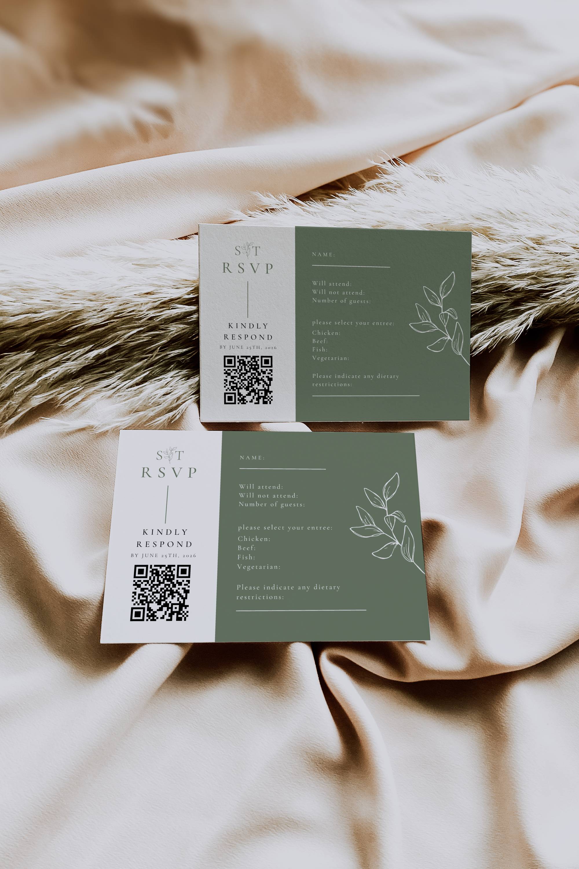 Oliva Essence RSVP Card Template