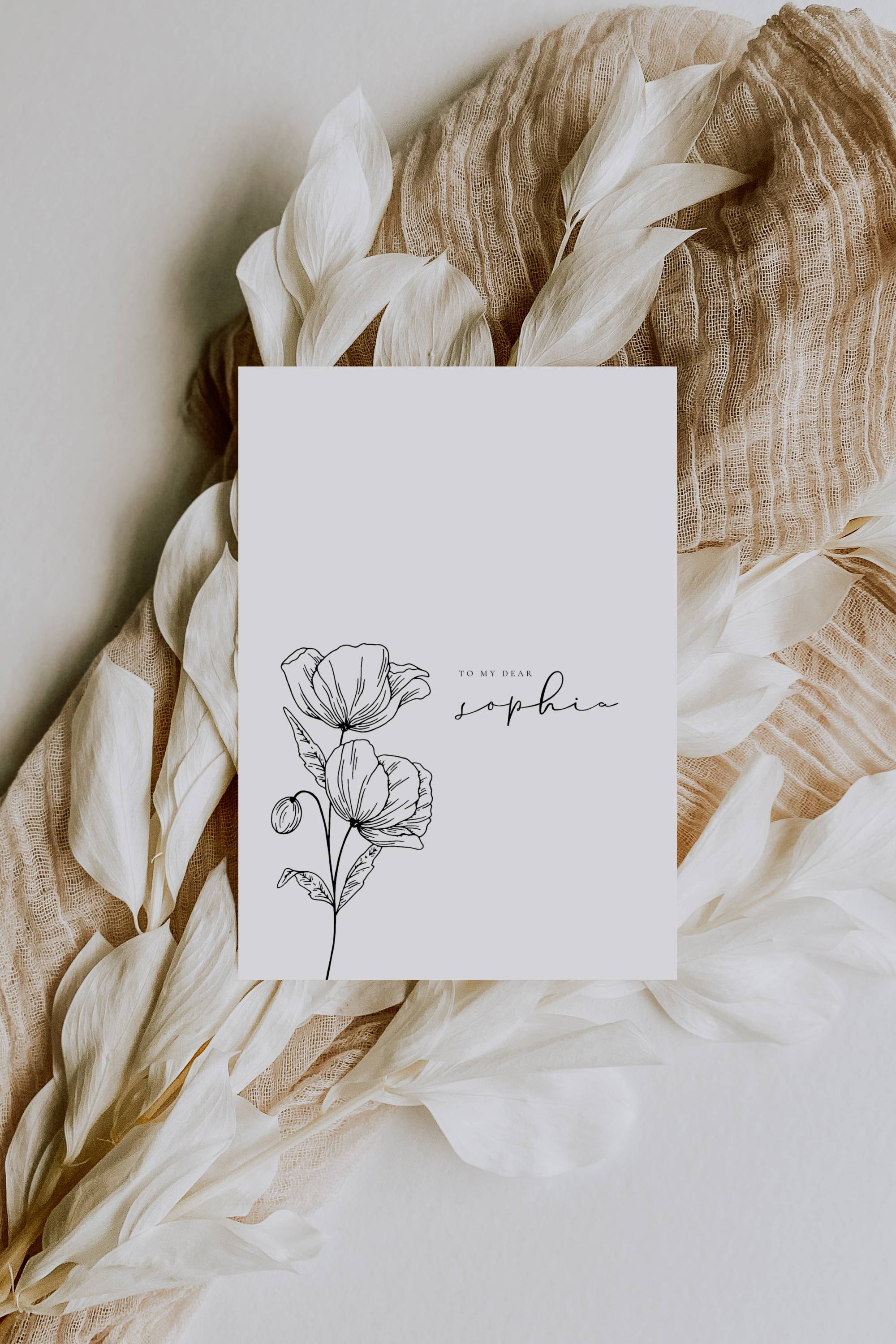 Alba Serenity Bridesmaid Proposal Card Template