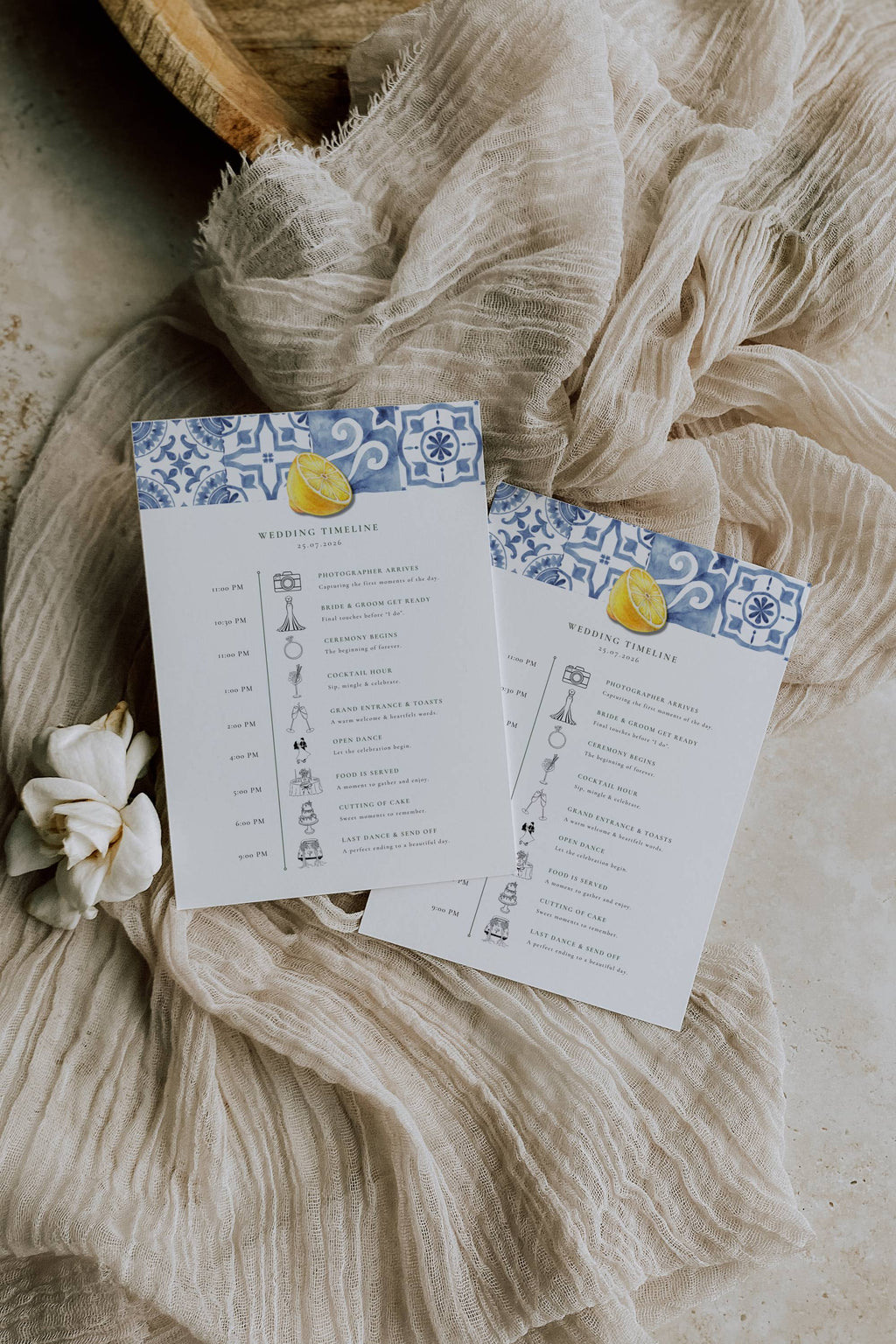 Solea Mare Wedding Day Itinerary Template