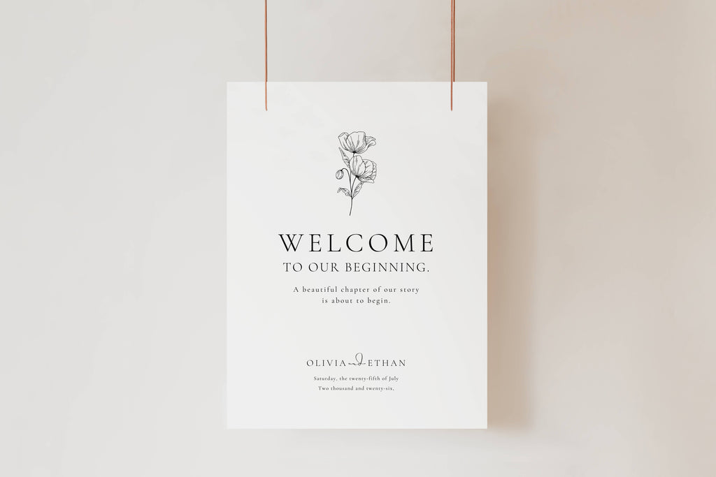 Alba Serenity Welcome Sign Template