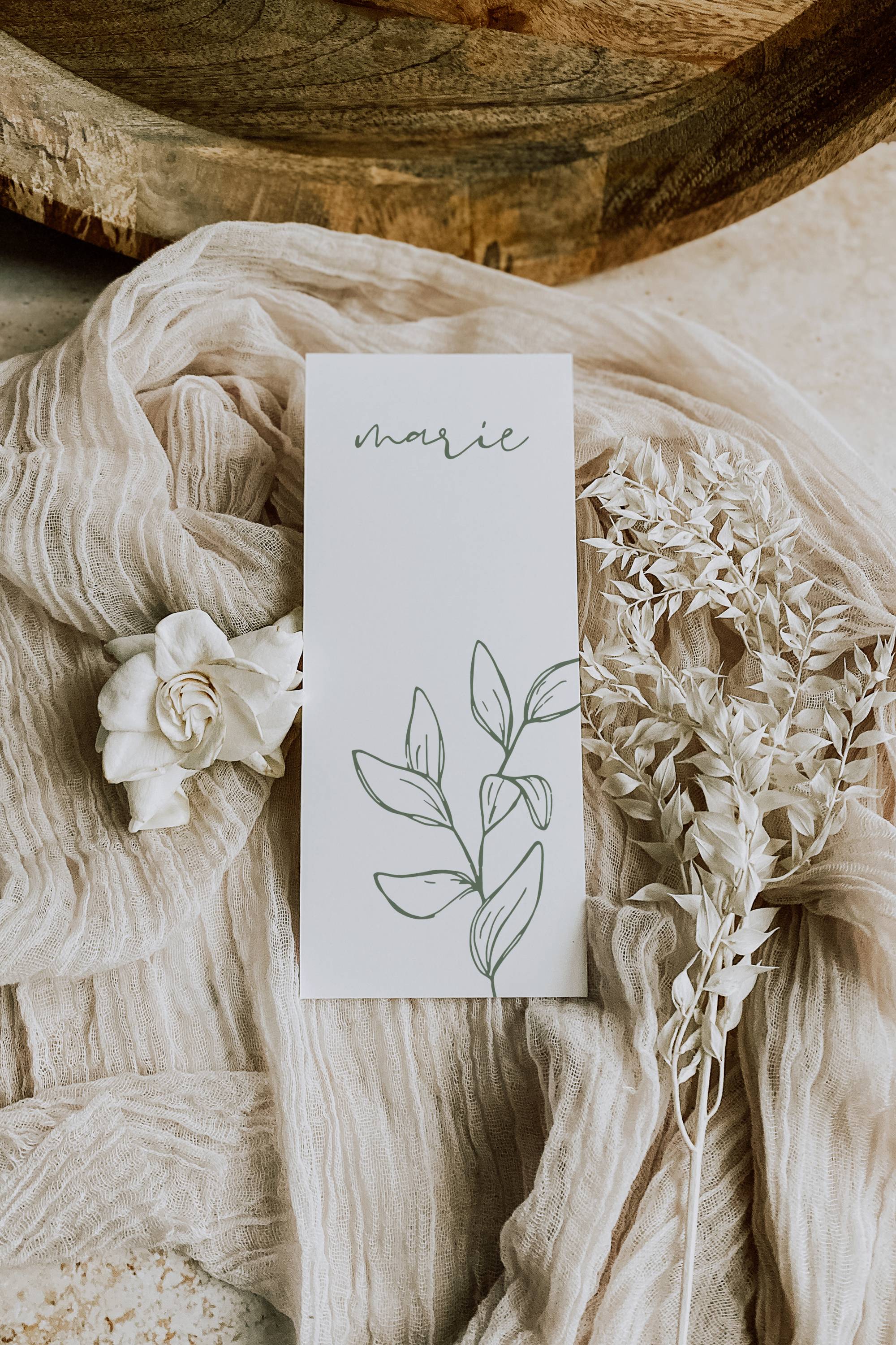 Oliva Essence Wedding Menu Template