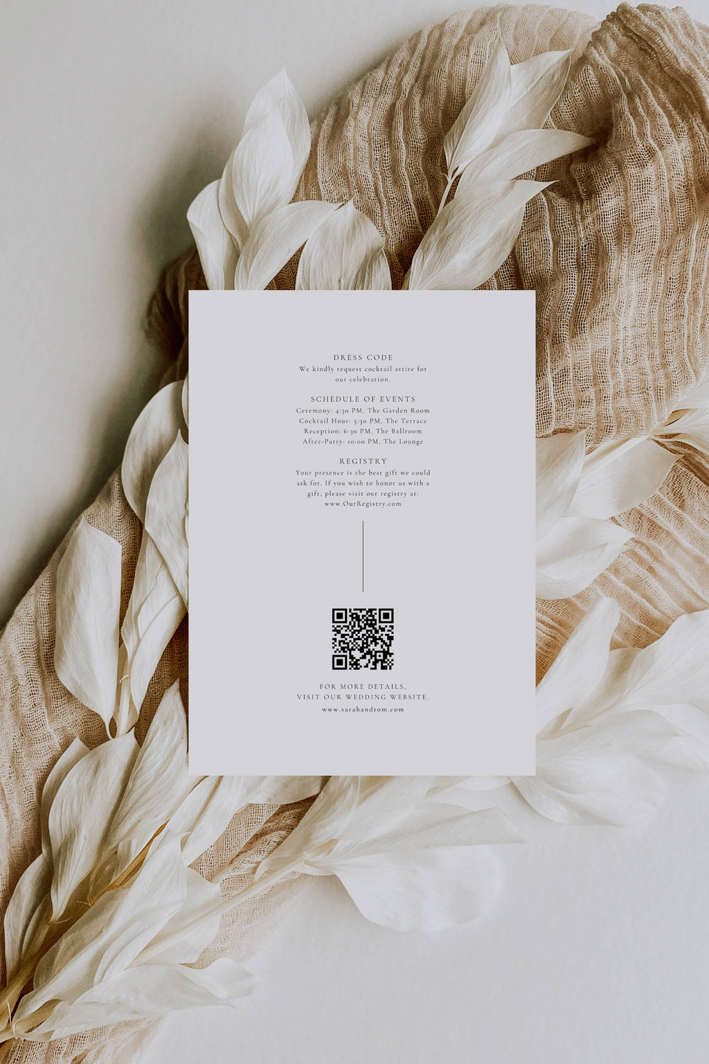 Oliva Essence Details Card Template with QR Code