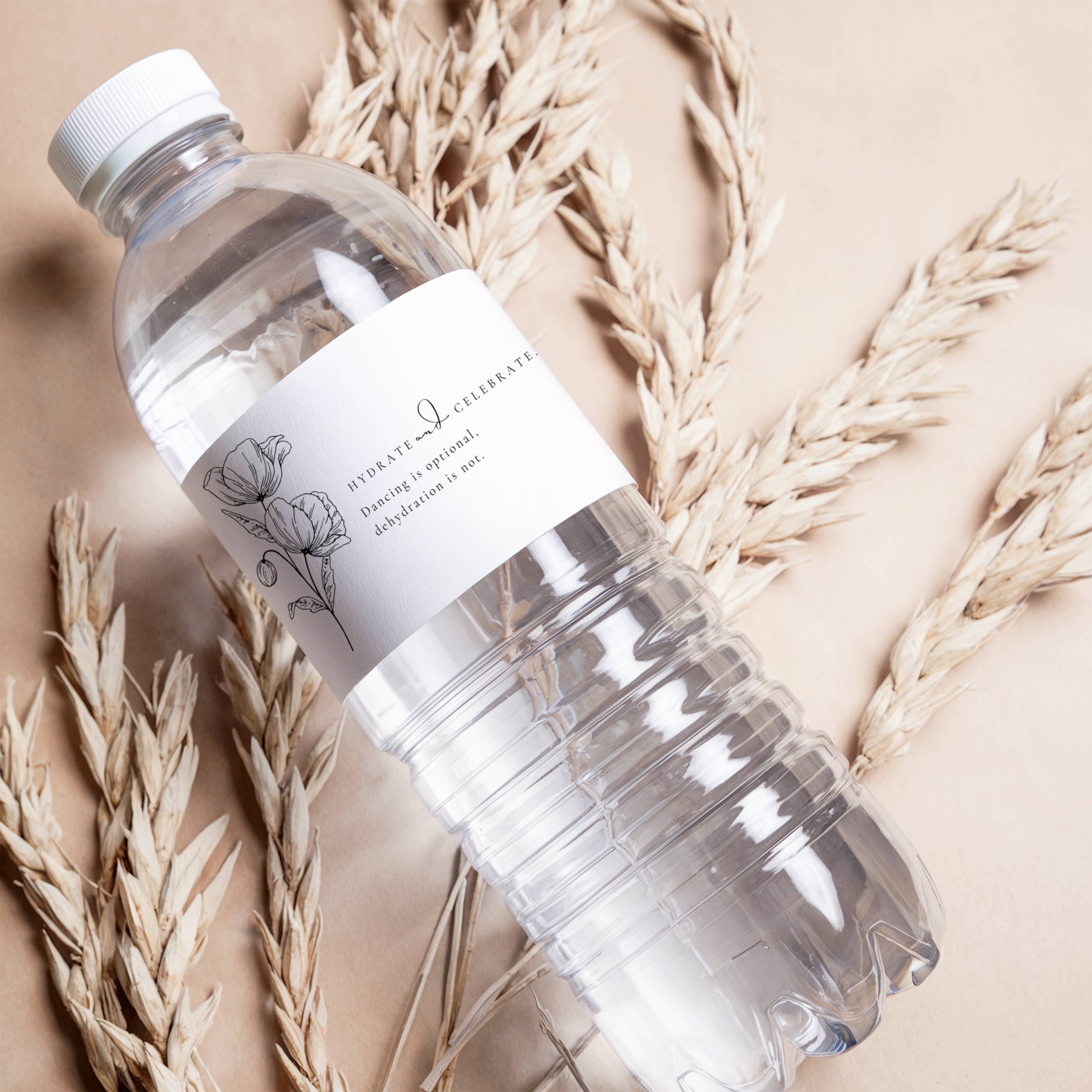 Alba Serenity Water Bottle Label Template
