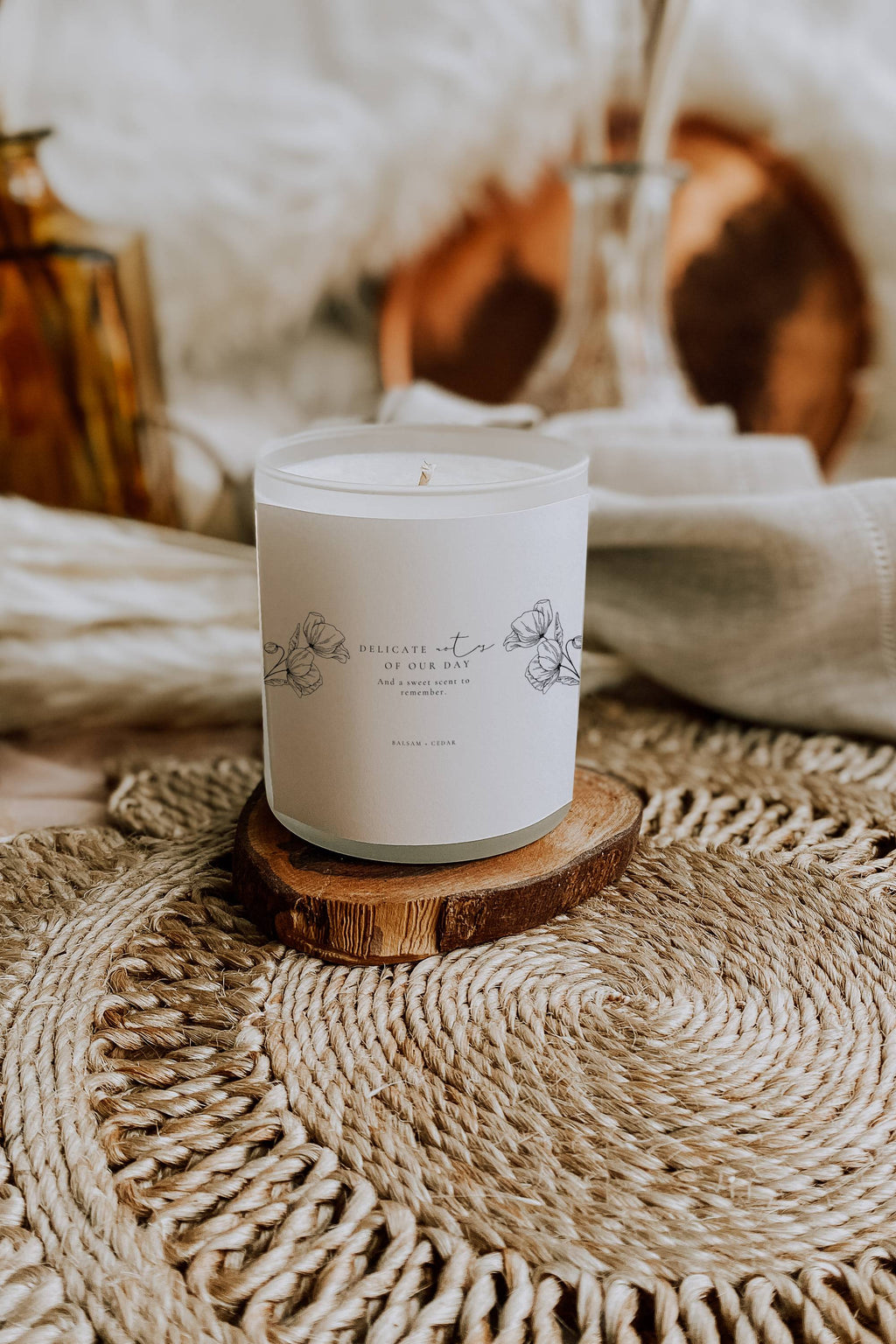 Alba Serenity Glass Candle Label Template