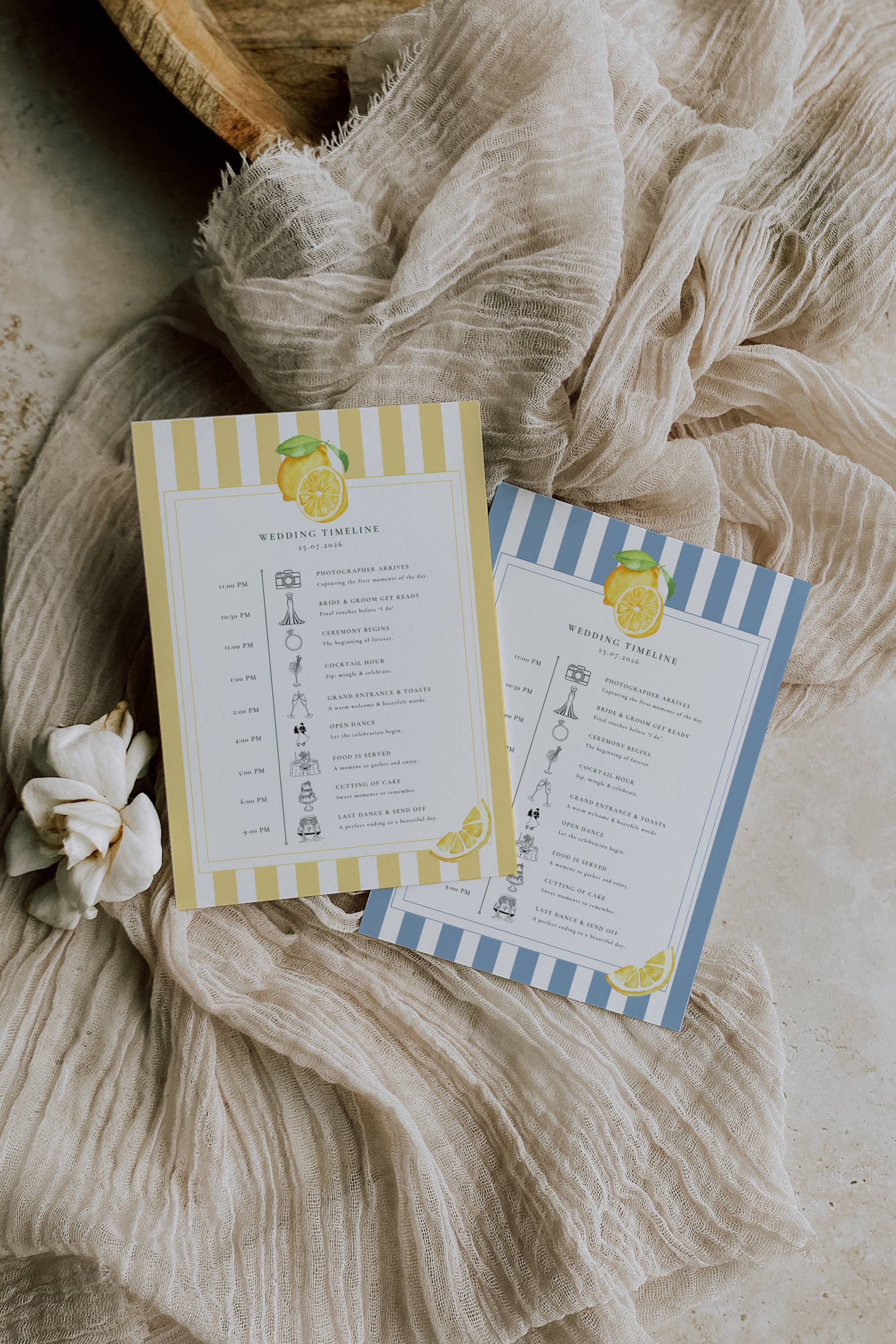 Solea Mare Wedding Day Itinerary Template