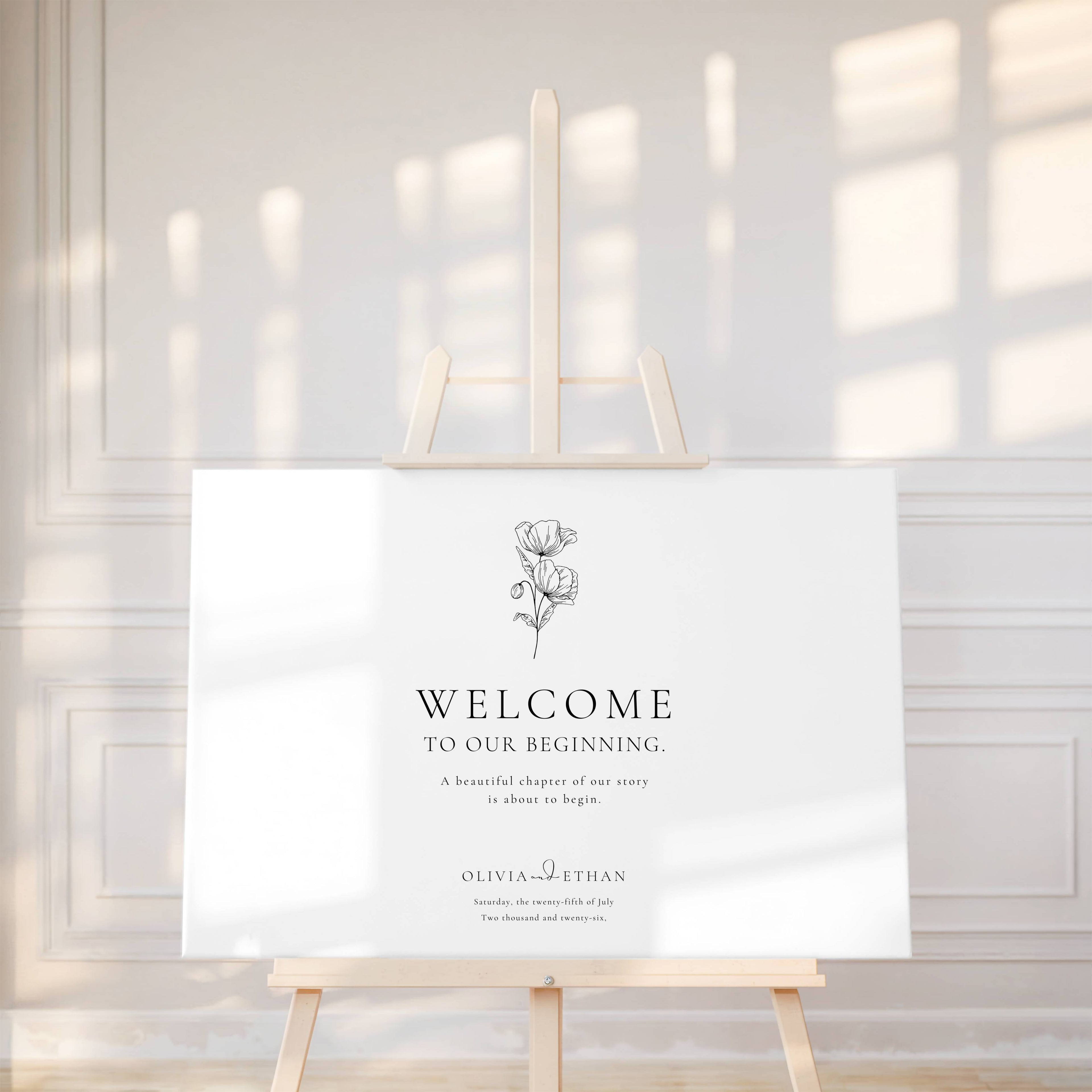 Alba Serenity Welcome Sign Template