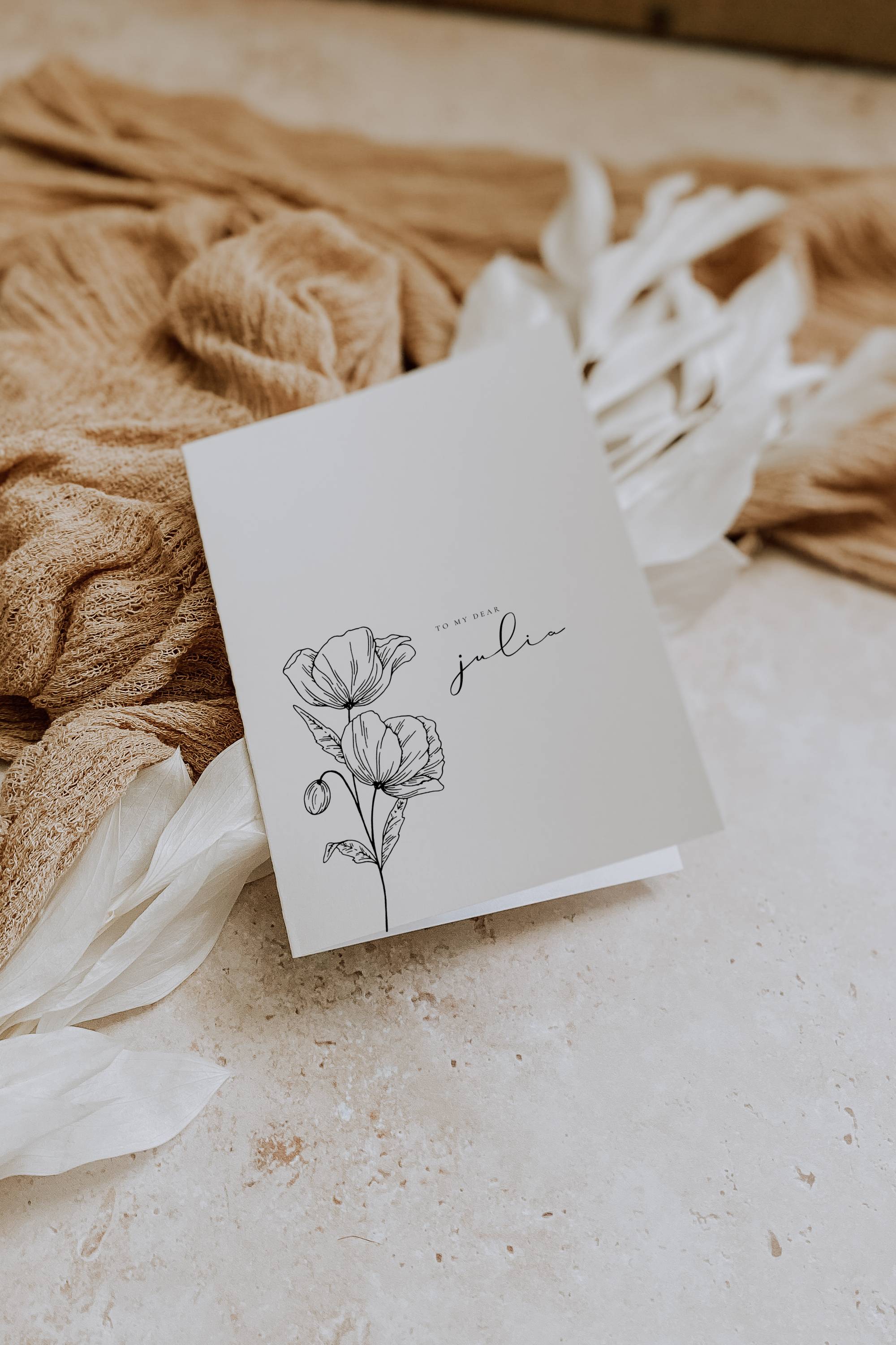 Alba Serenity Maid of Honor Proposal Card Template