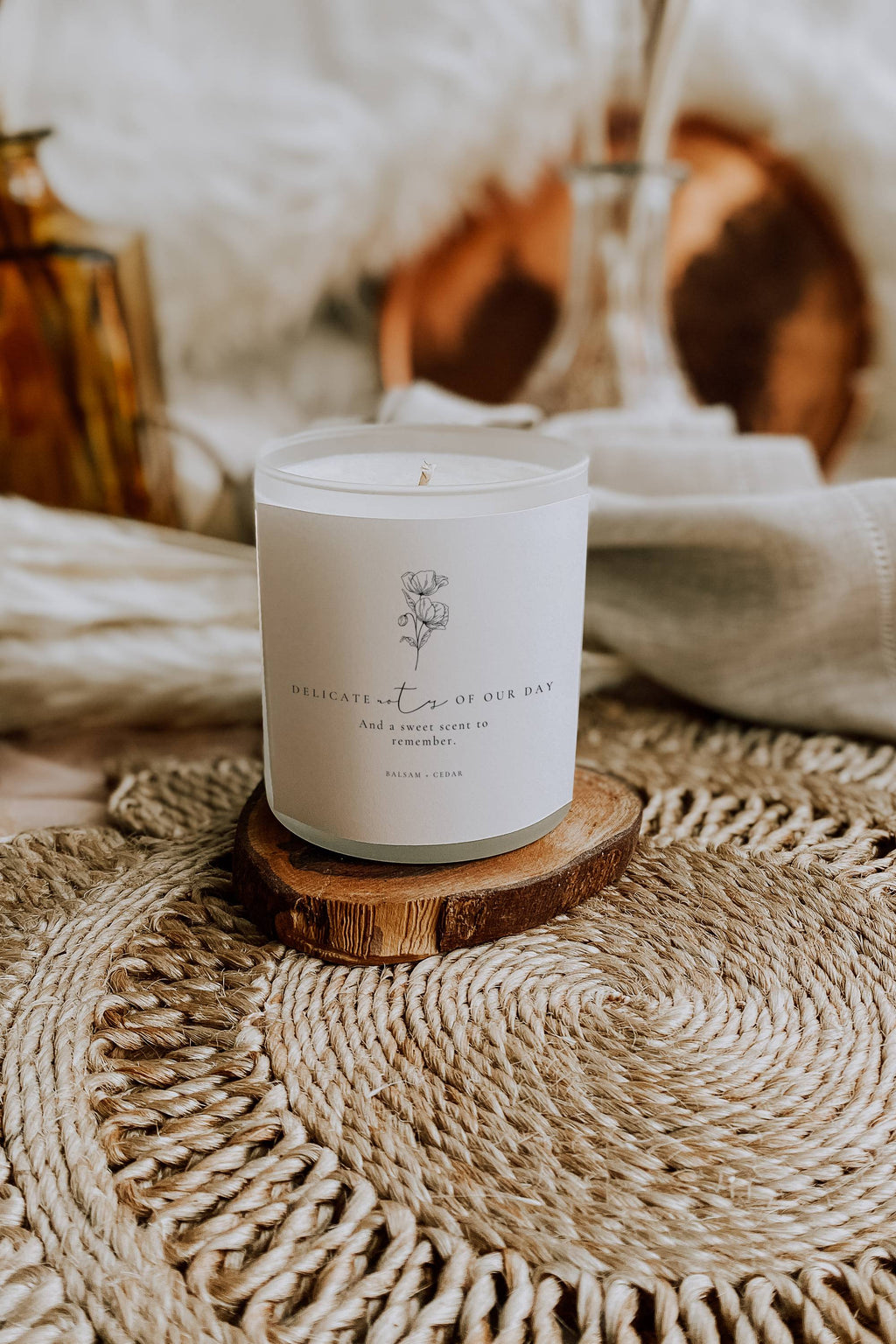 Alba Serenity Glass Candle Label Template