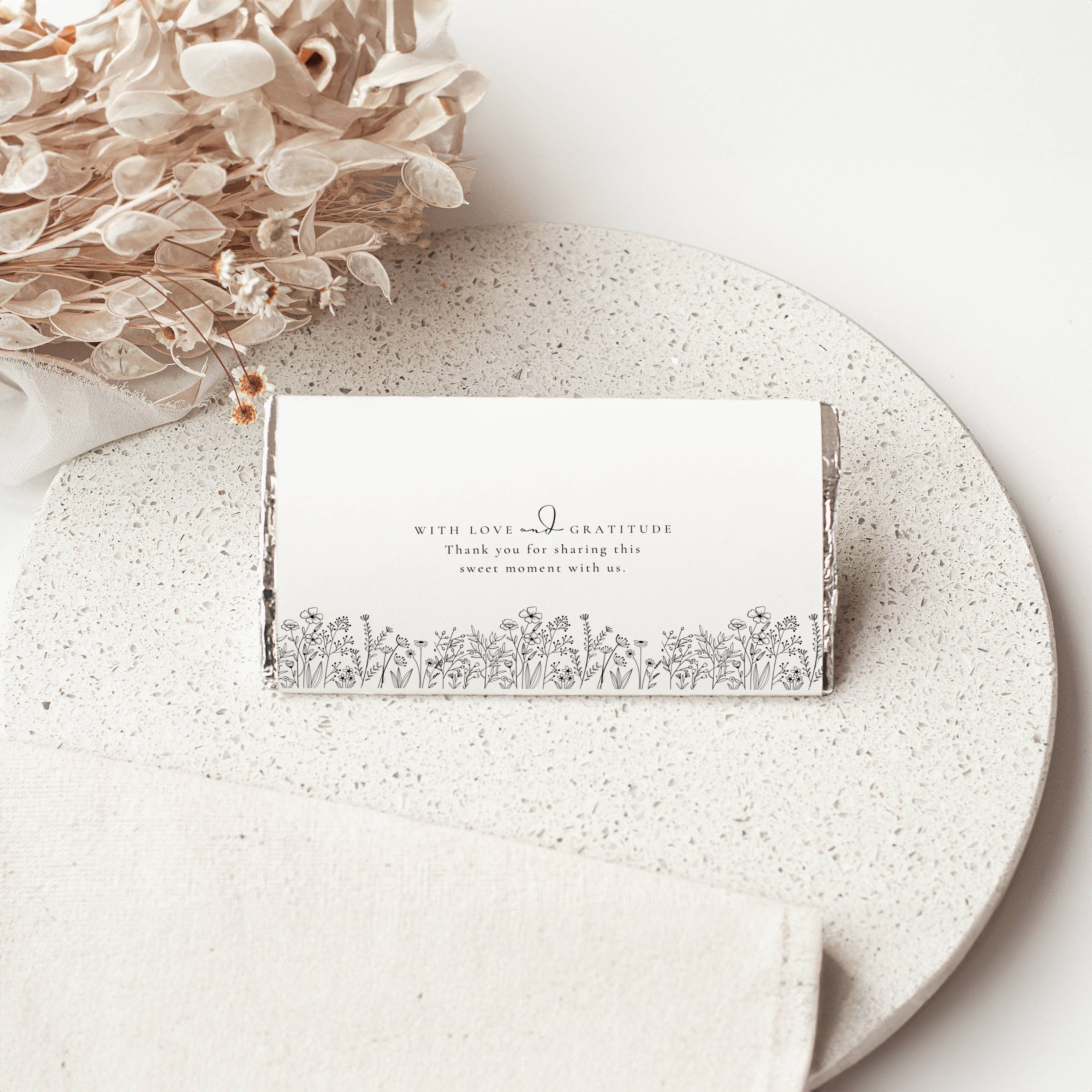 Alba Serenity Chocolate Bar Wrapper Template