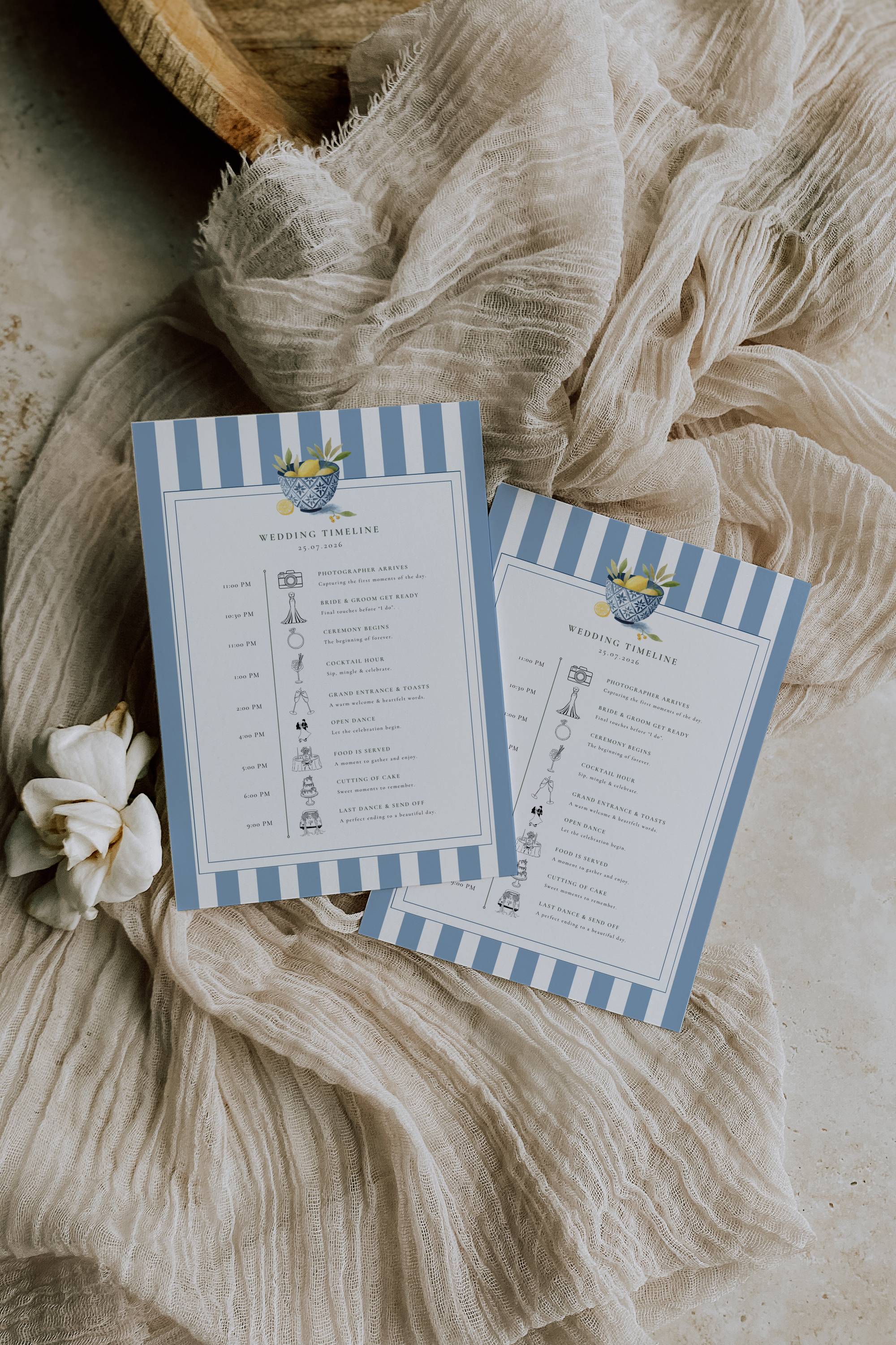 Solea Mare Wedding Day Itinerary Template