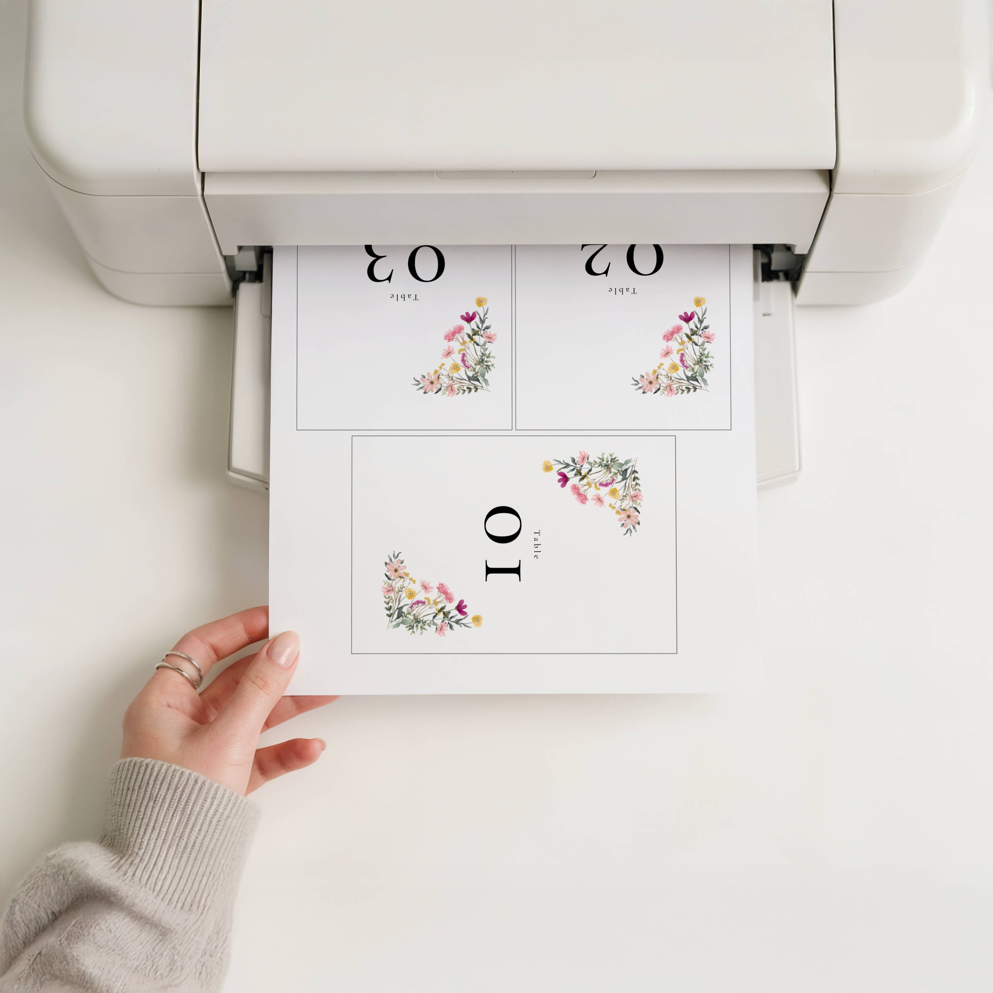 Aurora Valea Table Numbers Templates