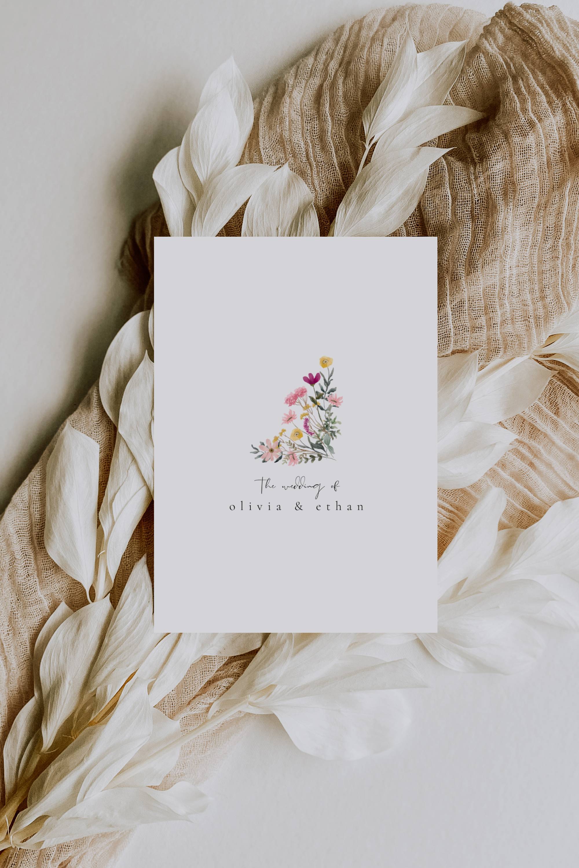 Aurora Valea Bridesmaid Info Card Template Bundle
