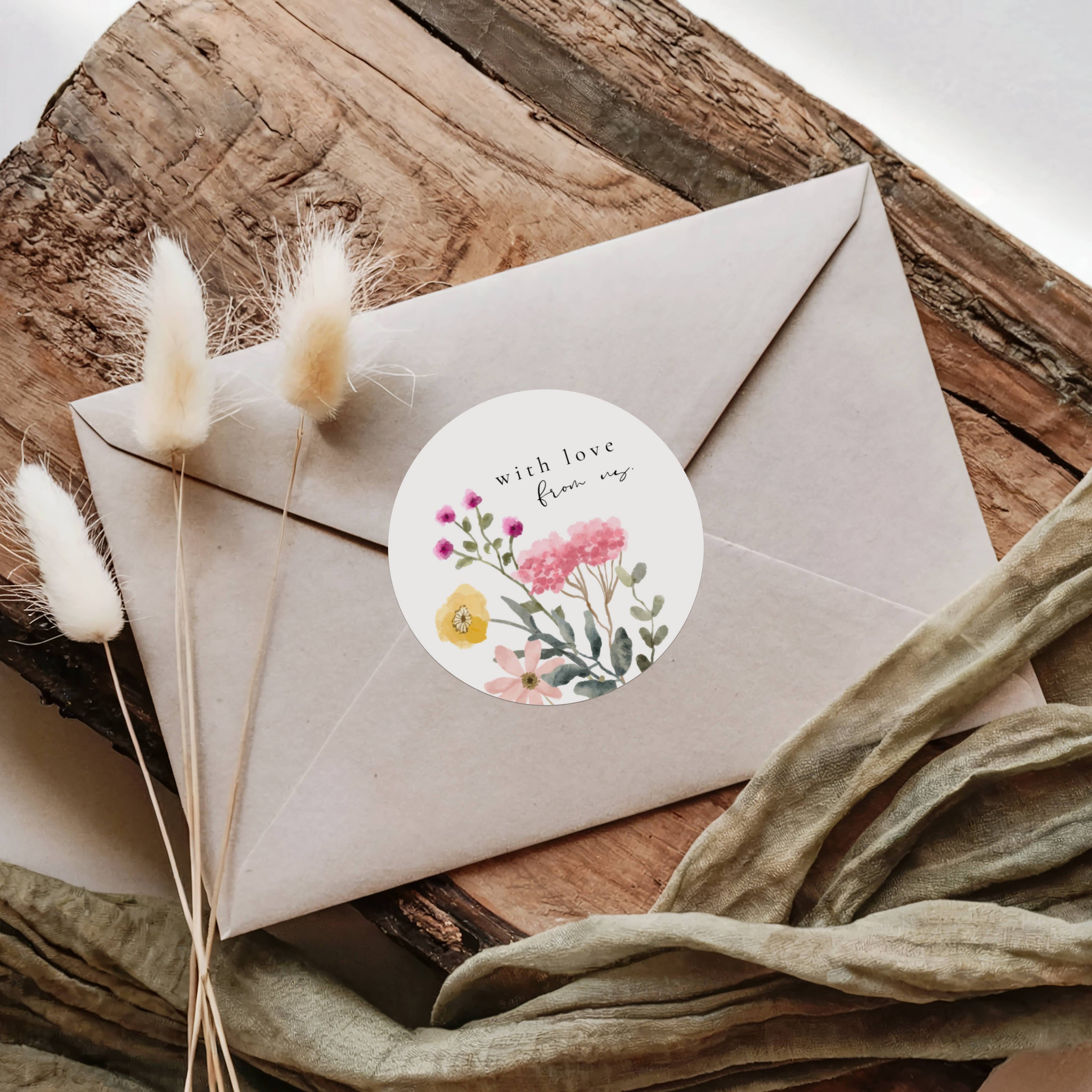 Aurora Valea Wedding Favors Sticker Template