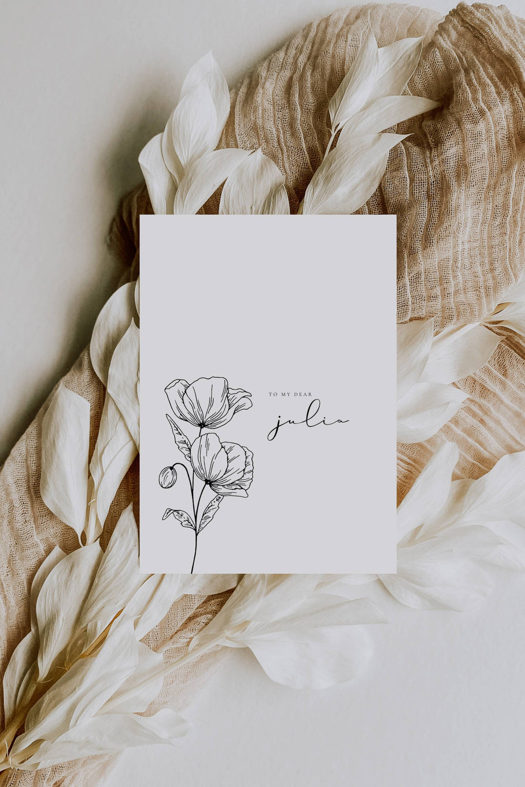 Alba Serenity Maid of Honor Proposal Card Template