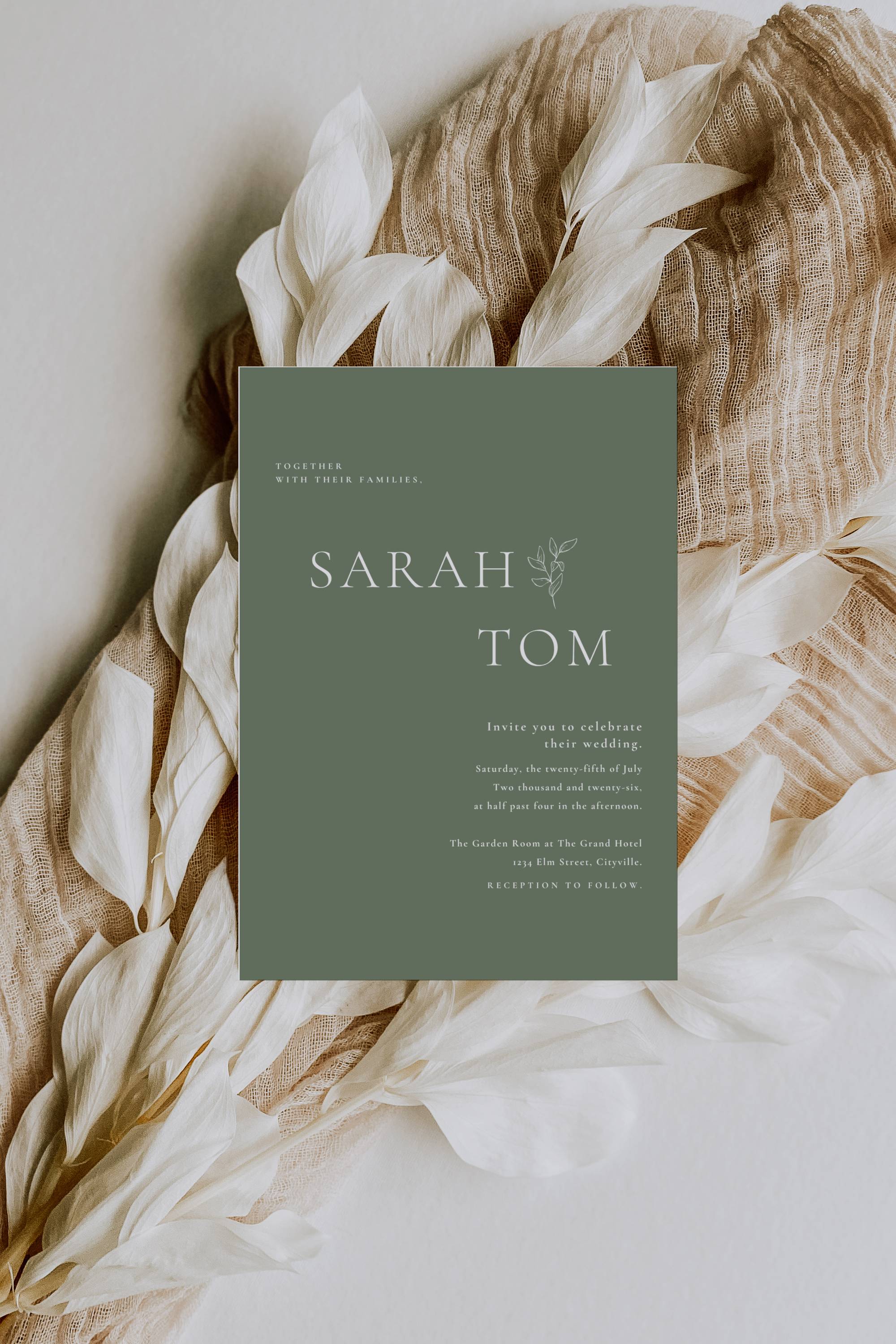Oliva Essence Wedding Invitation Template