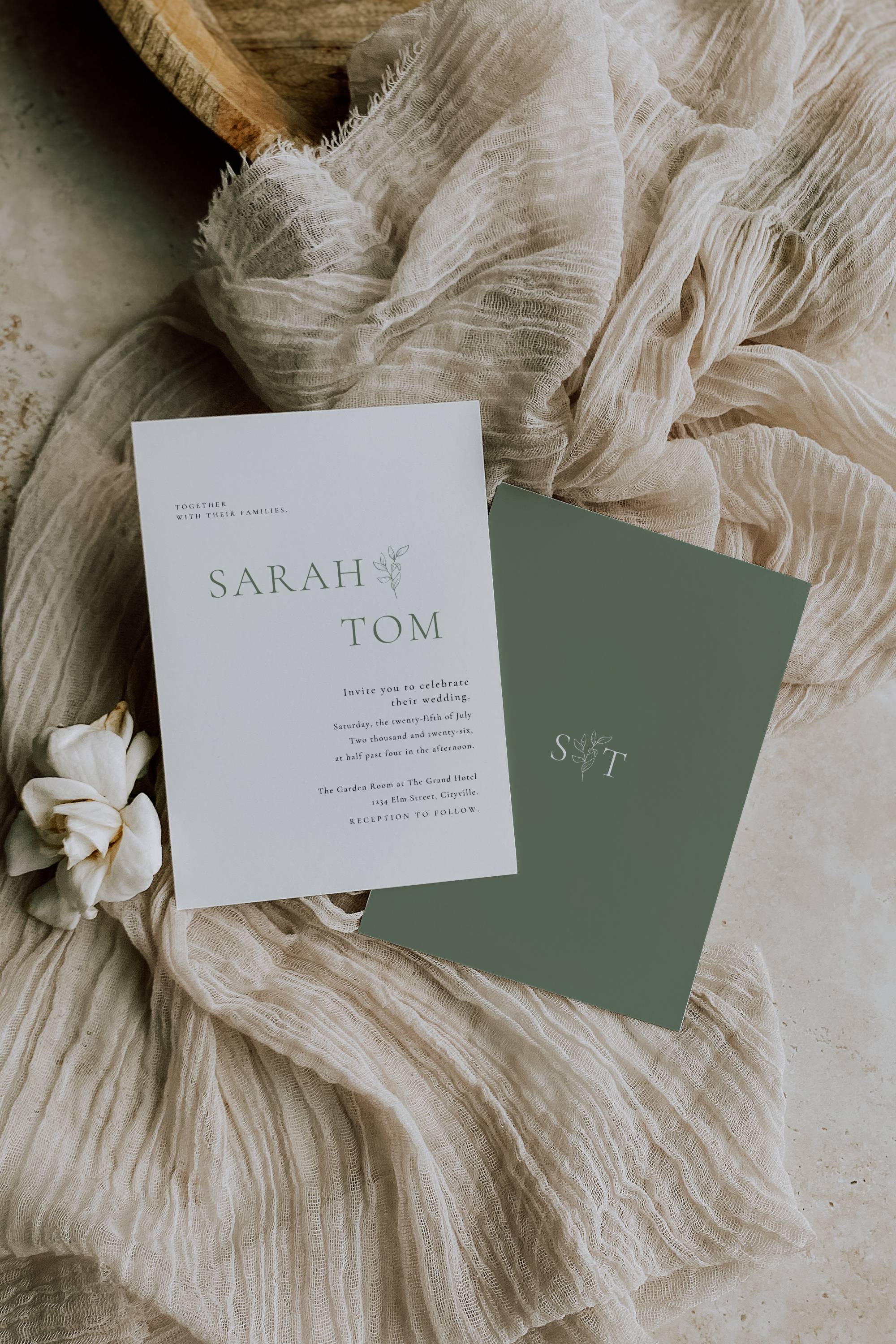 Oliva Essence Wedding Invitation Template