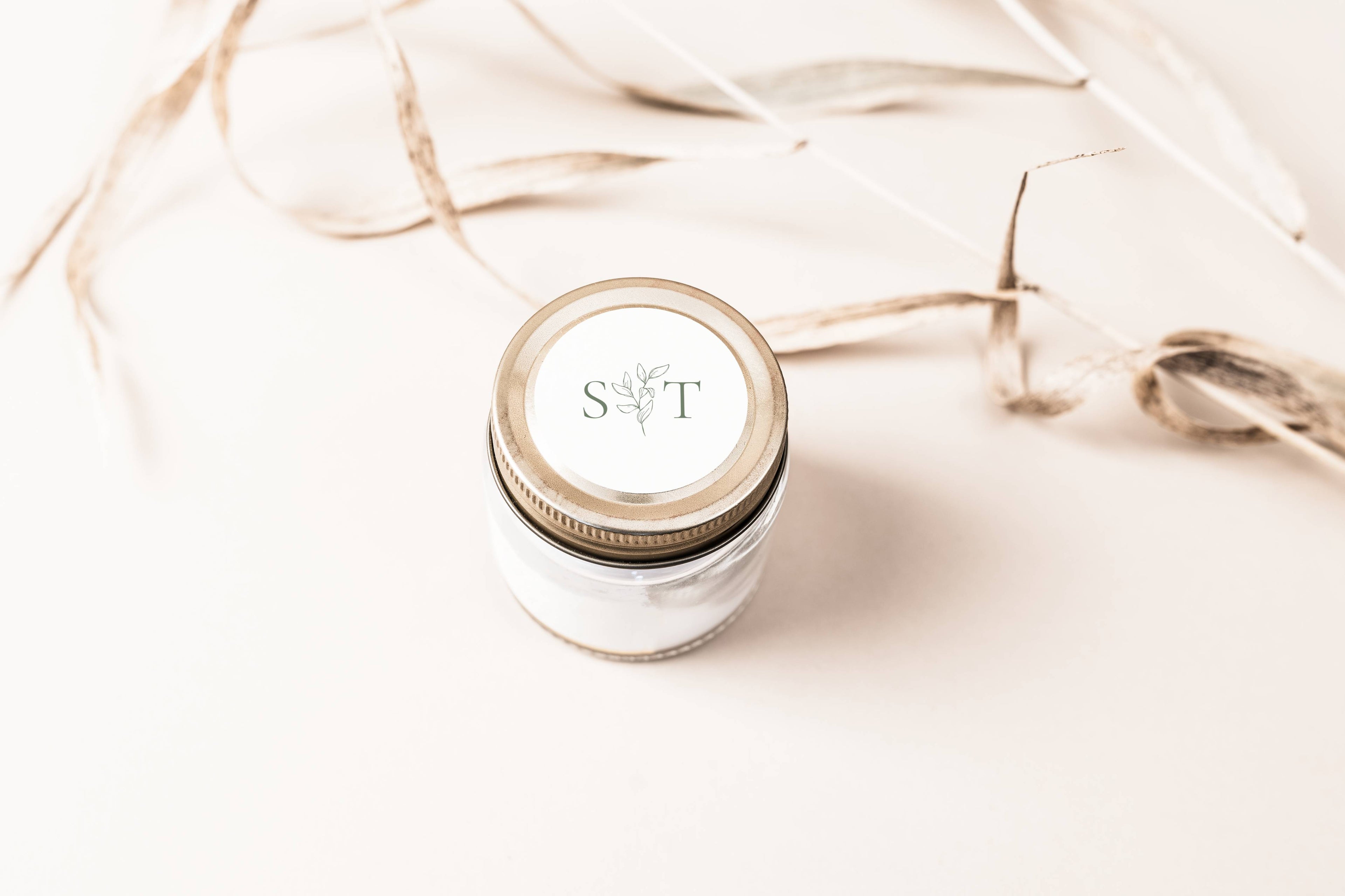 Oliva Essence Wedding Favor Sticker Template