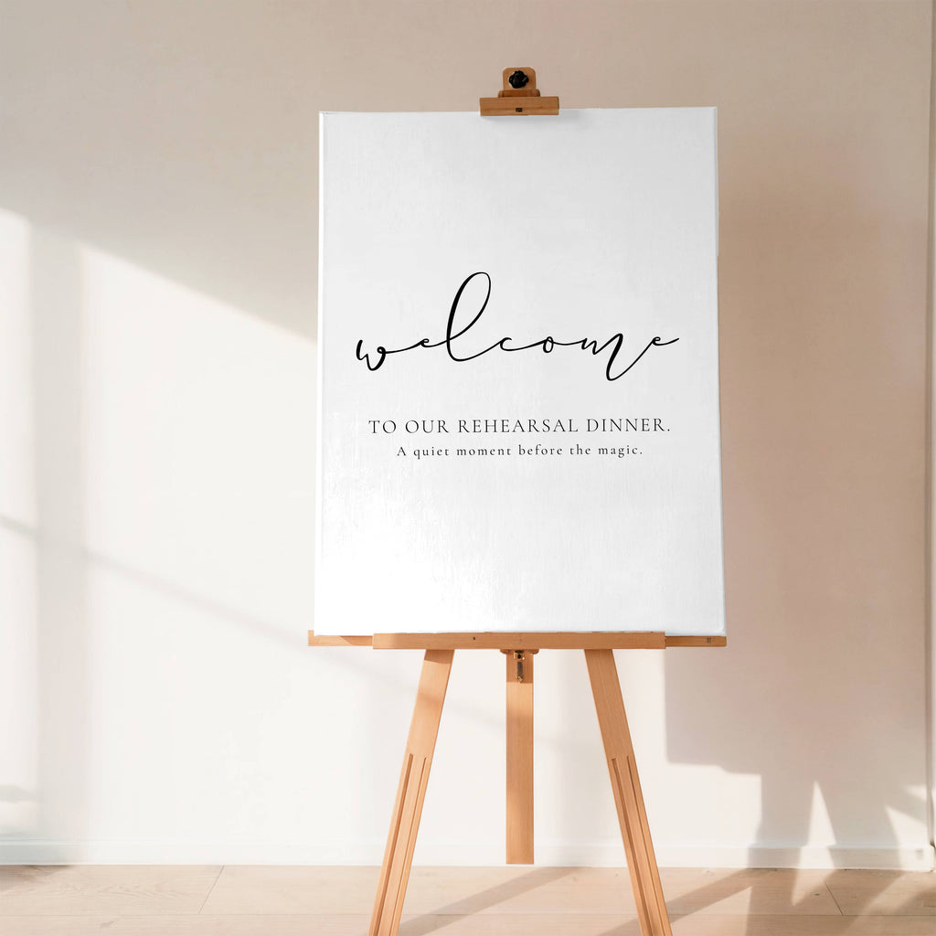 Alba Serenity Wedding Rehearsal Dinner Sign Template