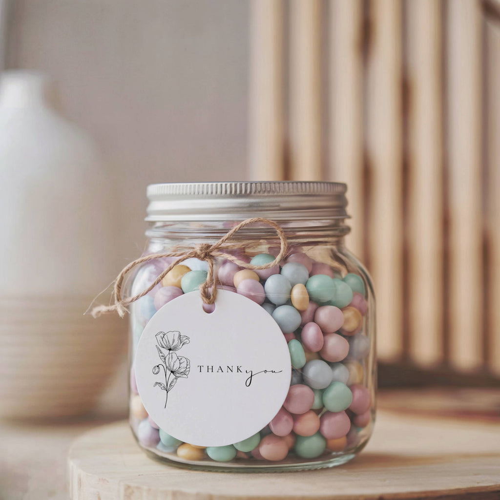 Alba Serenity Wedding Favors Sticker Template