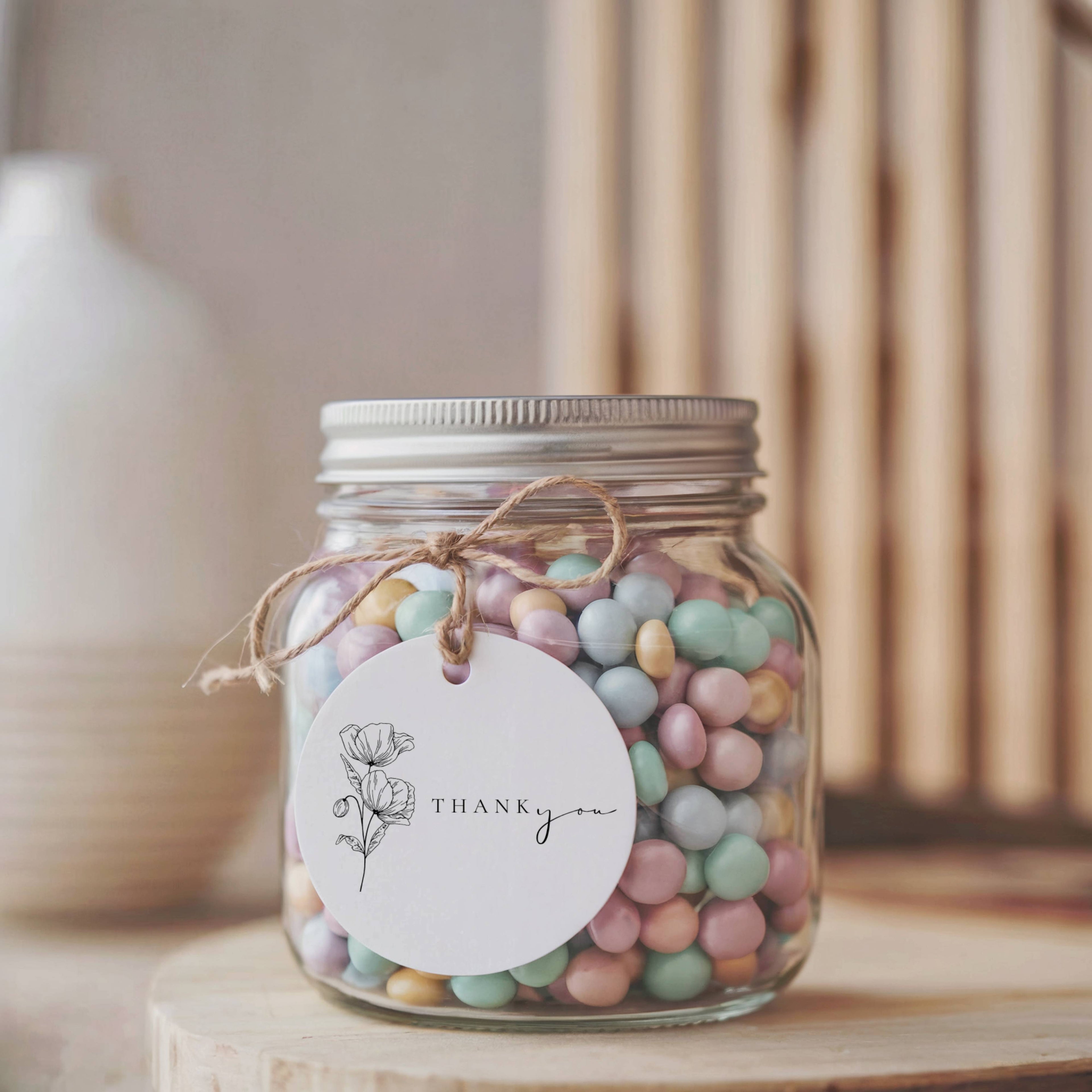 Alba Serenity Wedding Favors Sticker Template