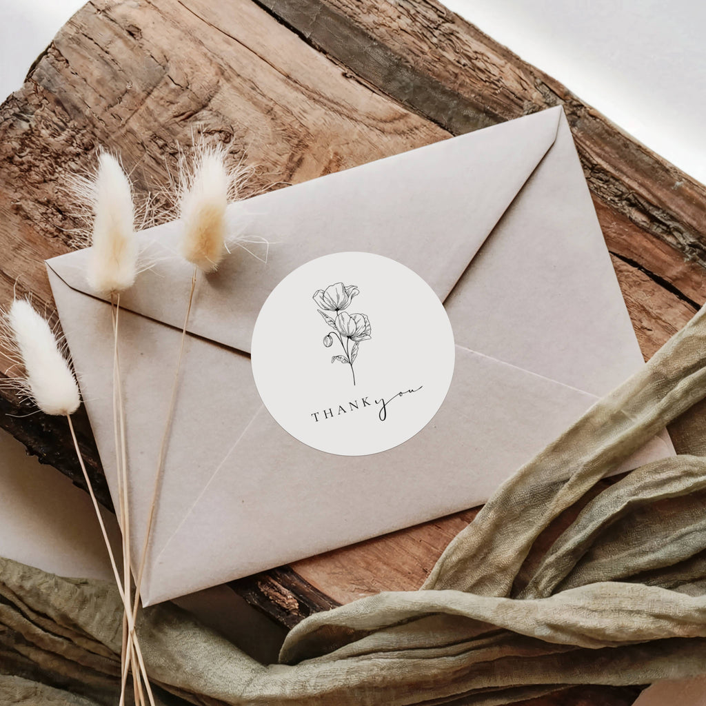 Alba Serenity Wedding Favors Sticker Template