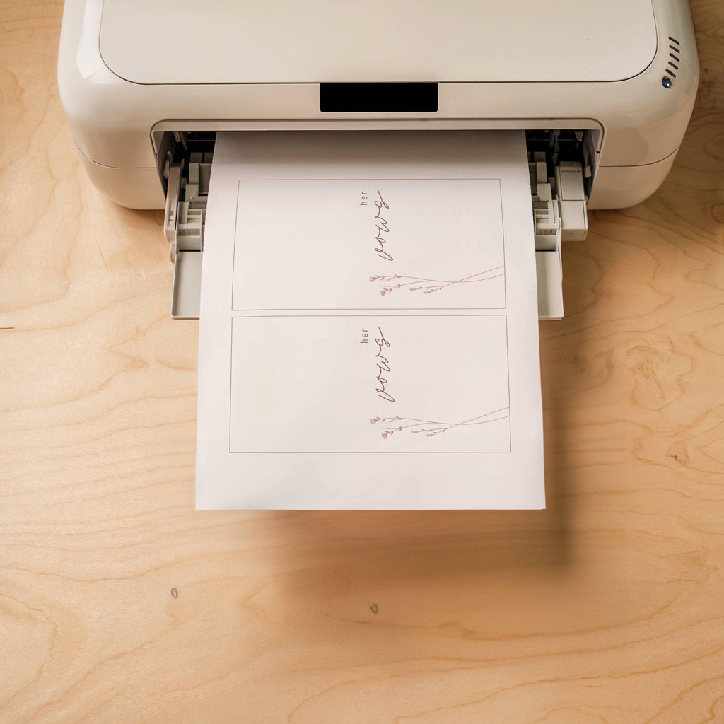 Modern Romantic Her Vows Template