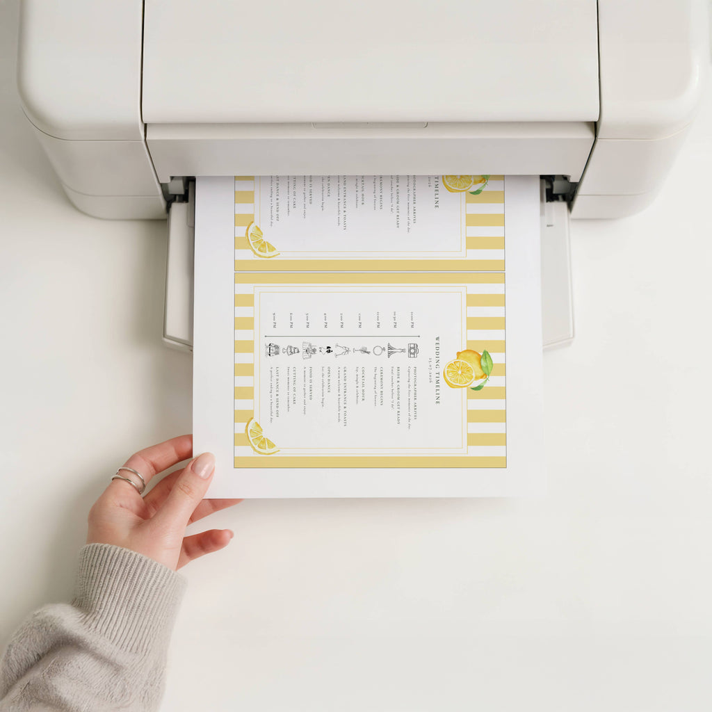 Solea Mare Wedding Day Itinerary Template