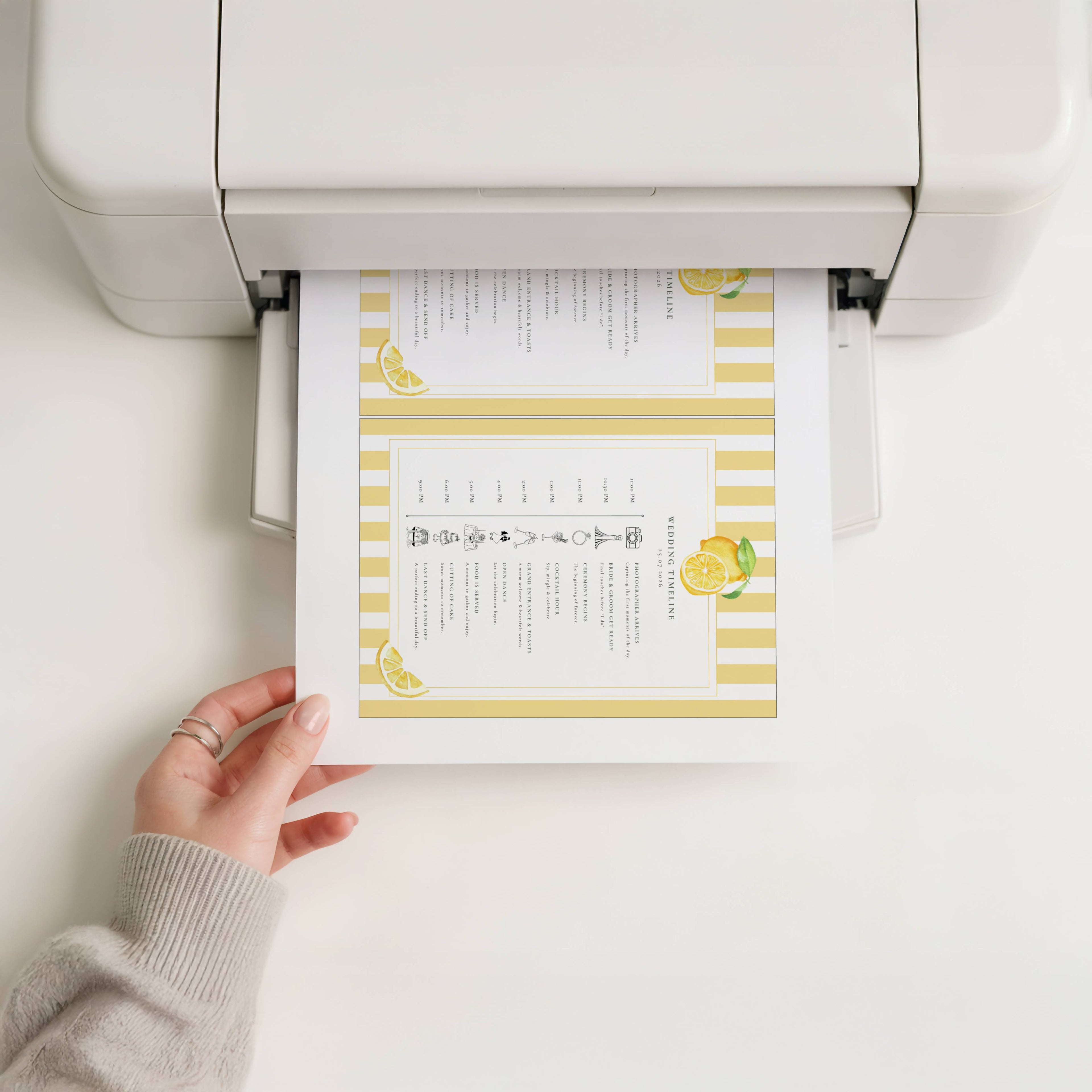Solea Mare Wedding Day Itinerary Template