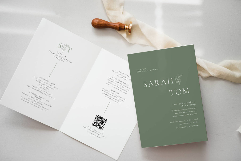 Oliva Essence Details Card Template with QR Code