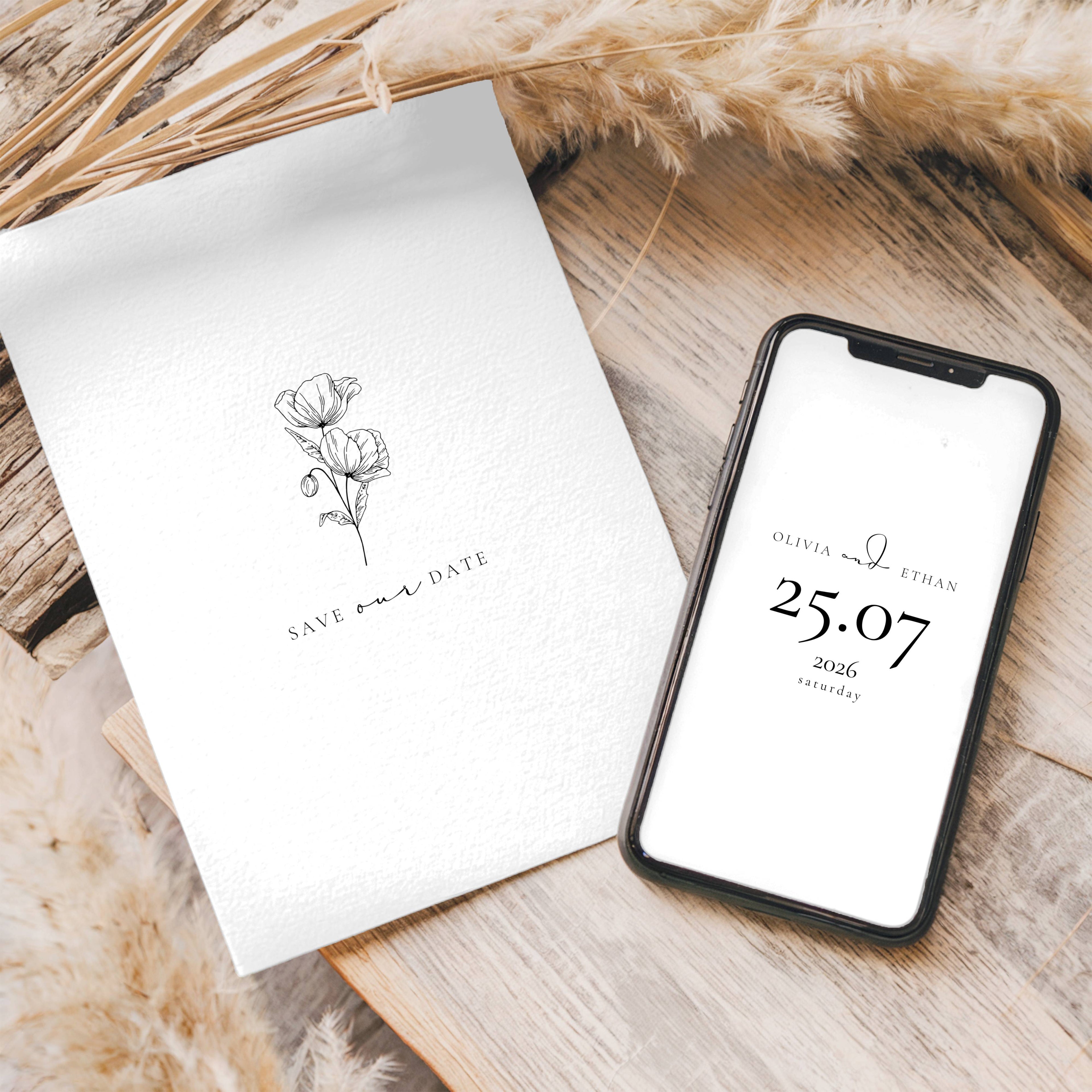 Alba Serenity Save the Date Template