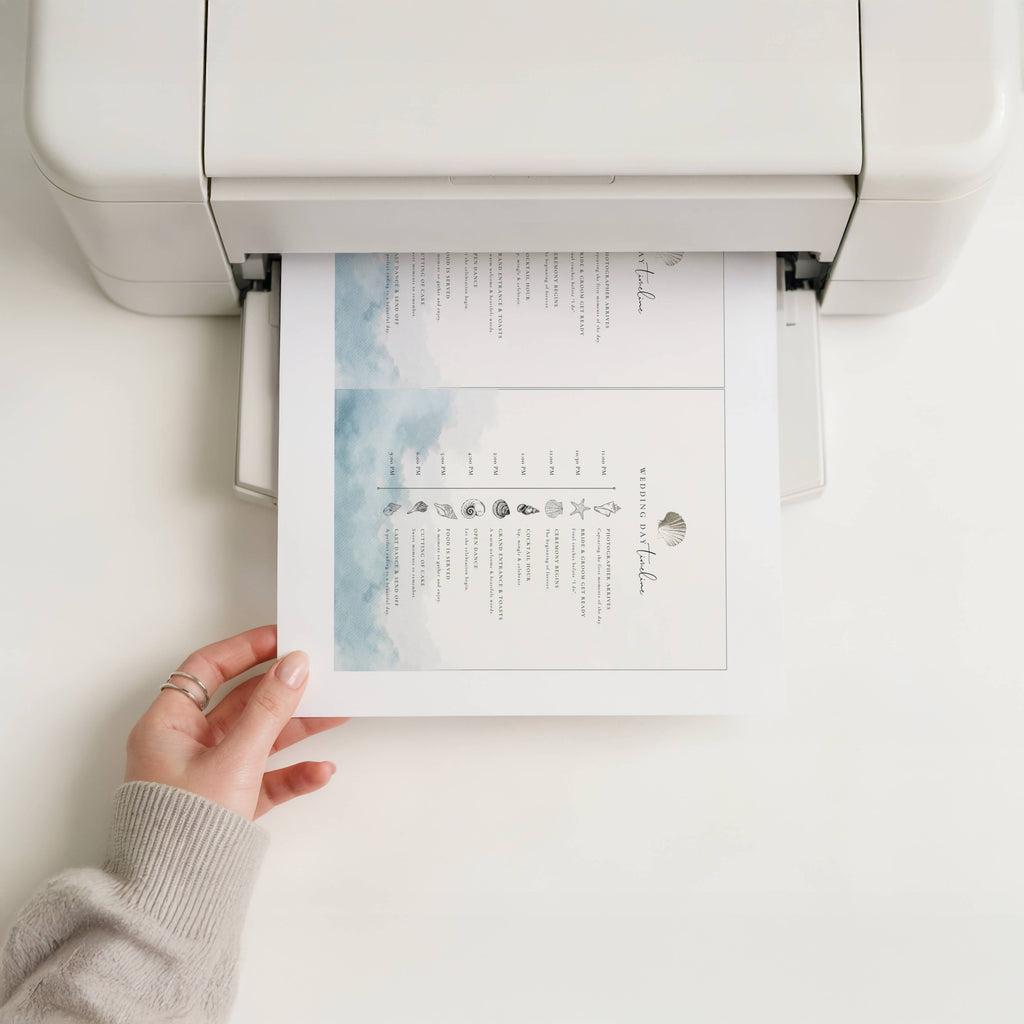 Coastal Whisper Wedding Day Itinerary Template