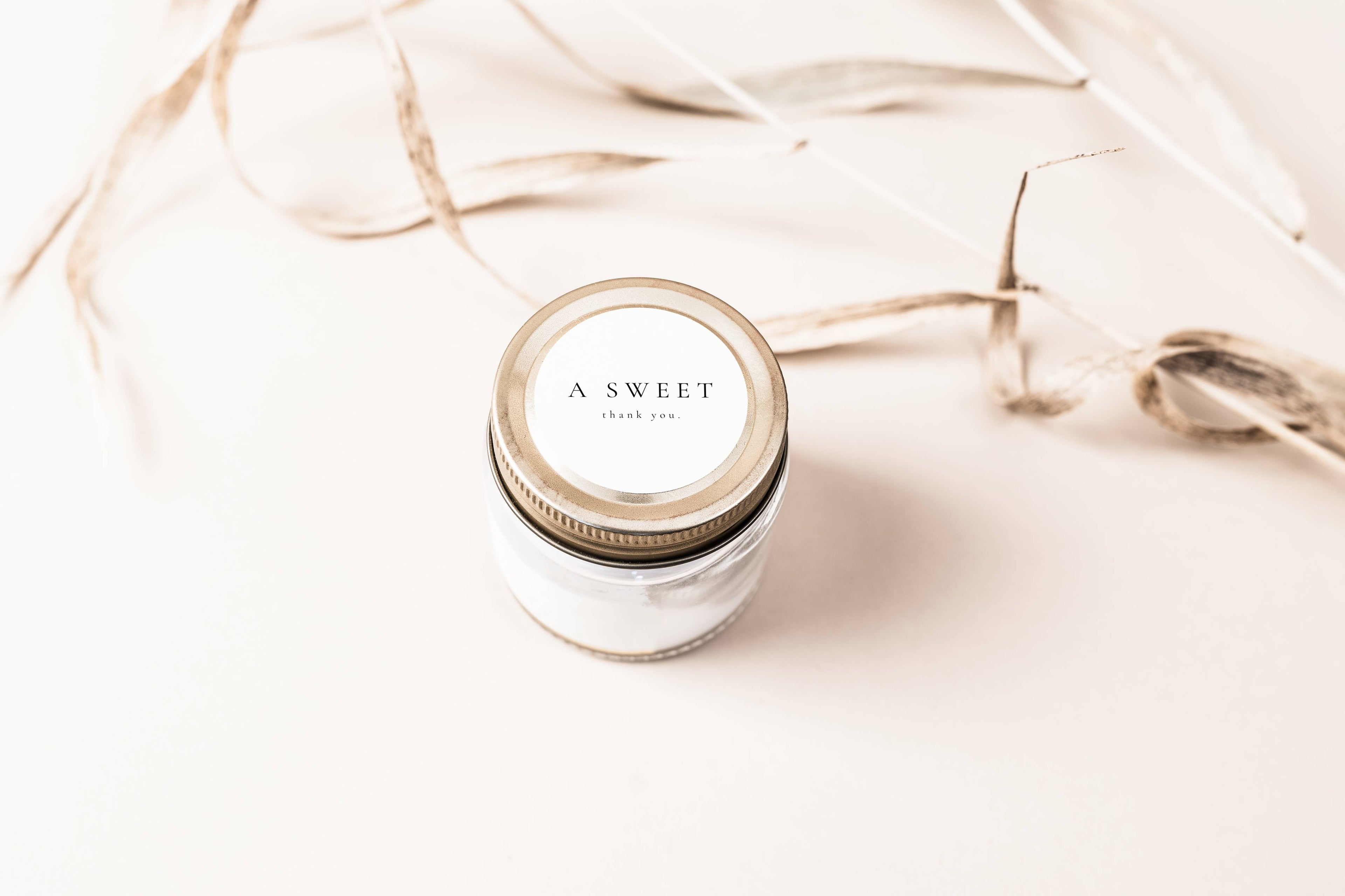 Alba Serenity Wedding Favors Sticker Template