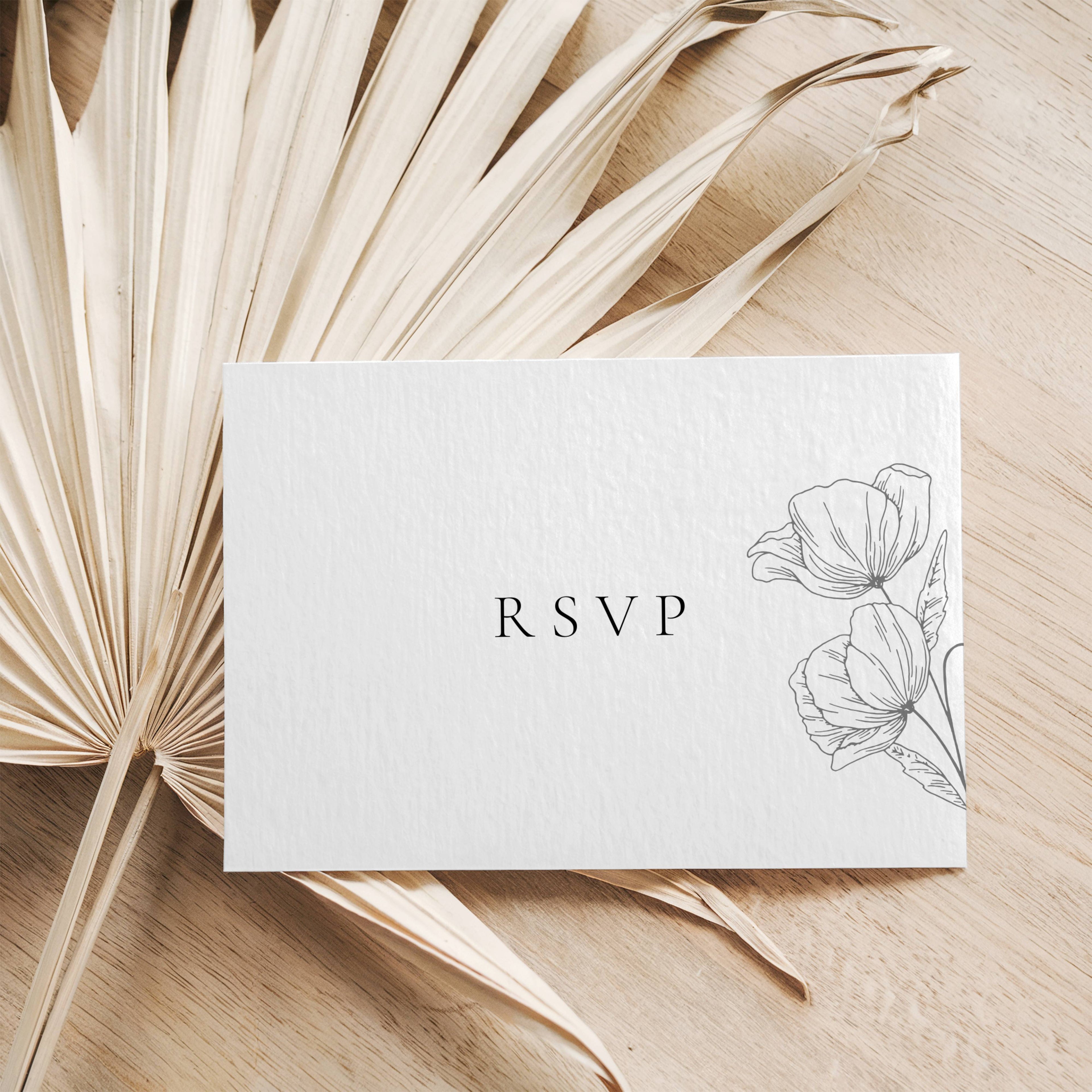 Alba Serenity RSVP Card Template