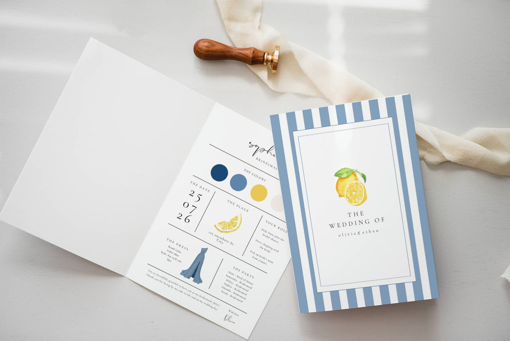 Solea Mare Bridesmaid Info Card Template