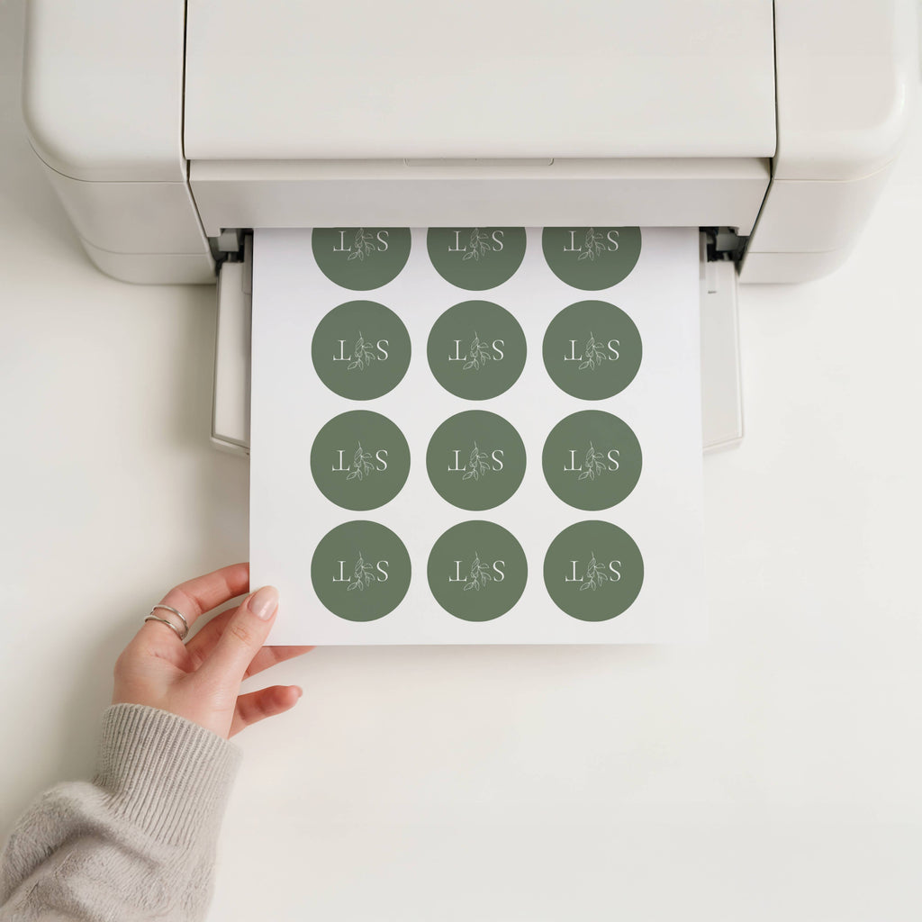 Oliva Essence Wedding Favor Sticker Template