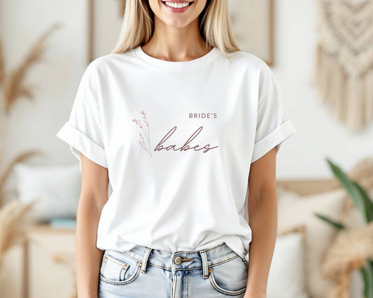 Bridesmaid T-shirt "bride's babes" Template | Modern Romantic Collection