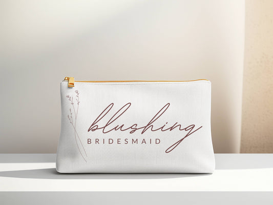 Cosmetic Bag Template "Blushing Bridesmaid" | Modern Romantic Collection