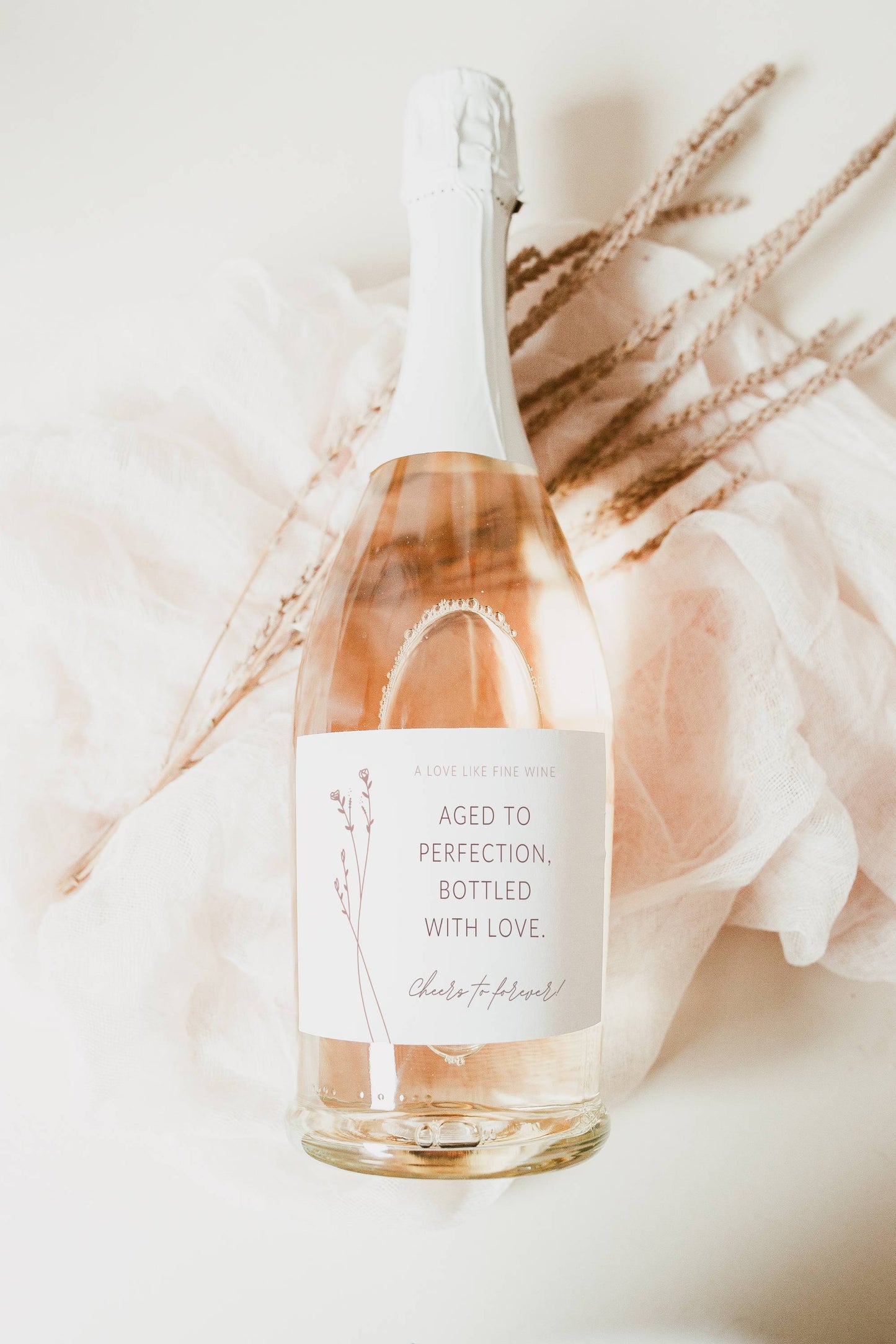 Wine Label Template | Option 02 | Modern Romantic Collection