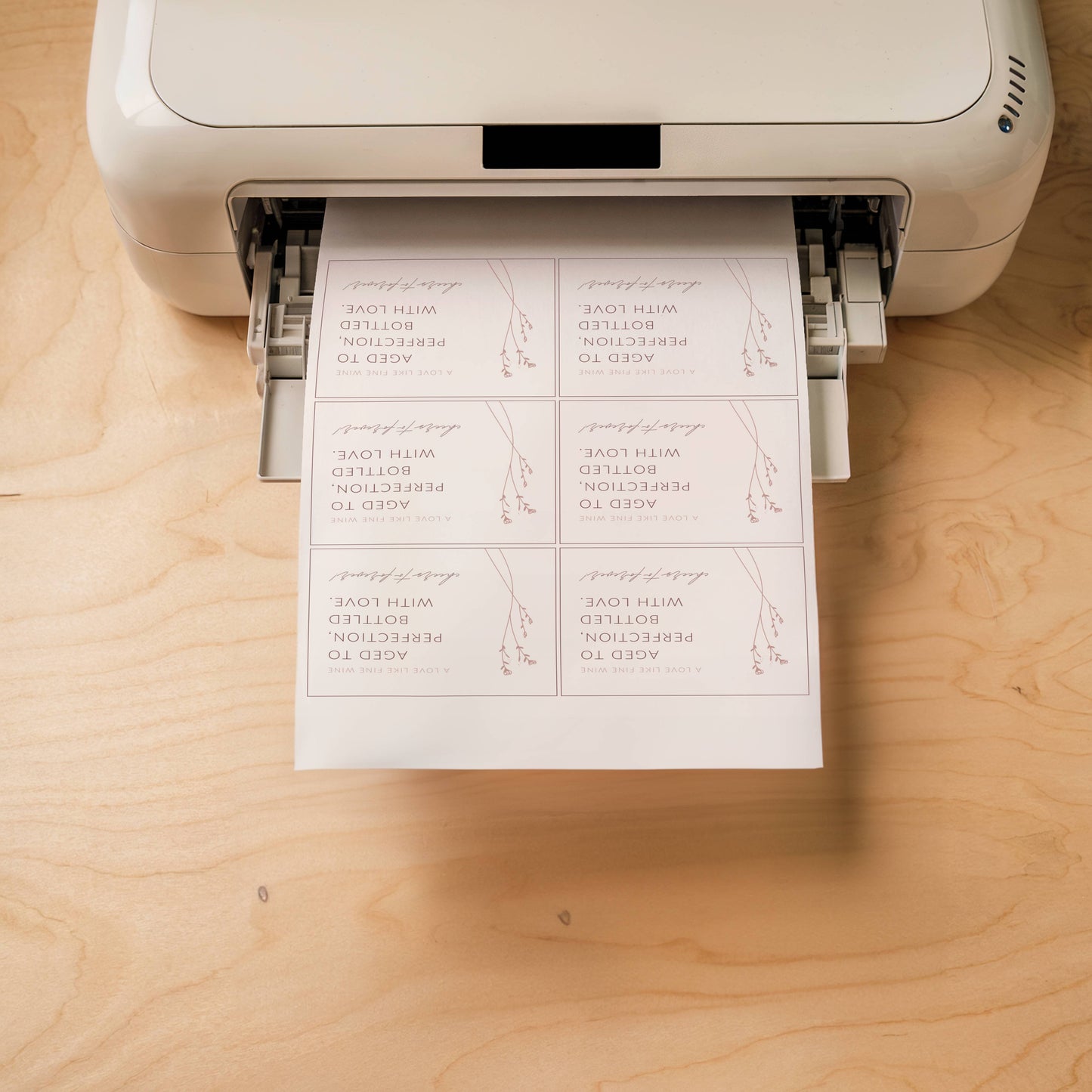 Wine Label Template | Option 01 | Modern Romantic Collection