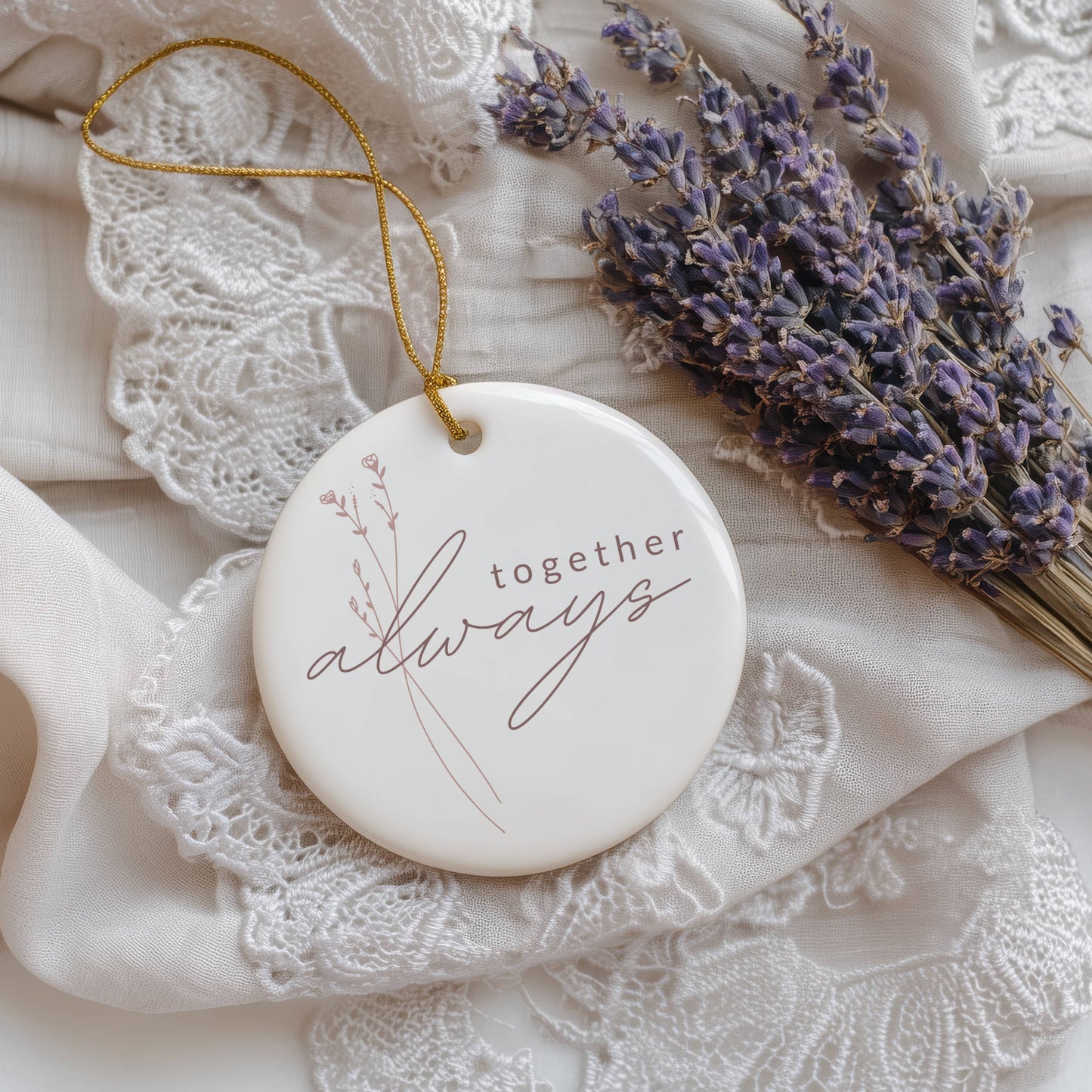 Ornament Template "Always Together White" | The Modern Romantic Collection