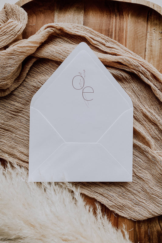 Envelope Liner Template - Monogram | Modern Romantic Collection